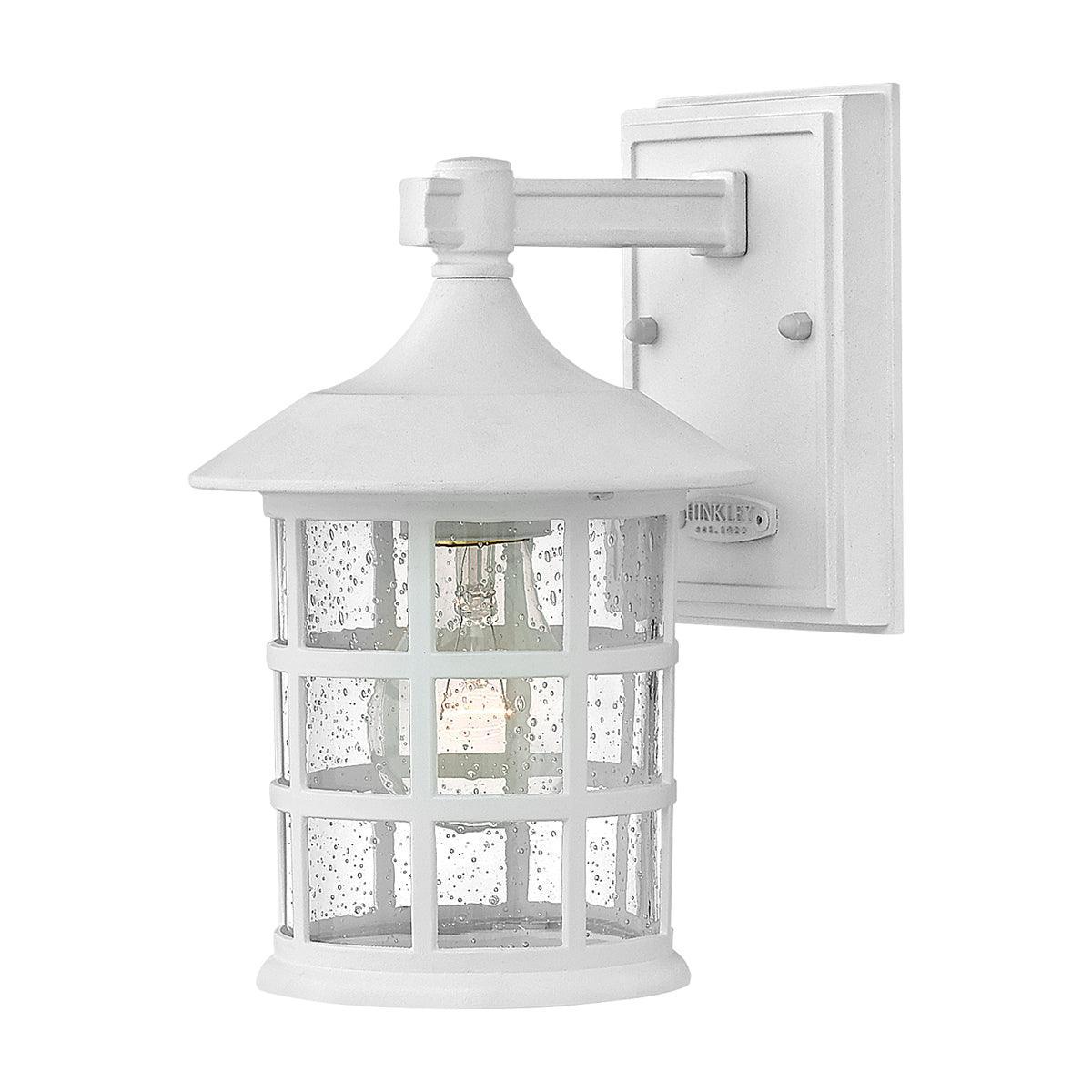hinkley freeport 1lt small white outdoor wall lantern