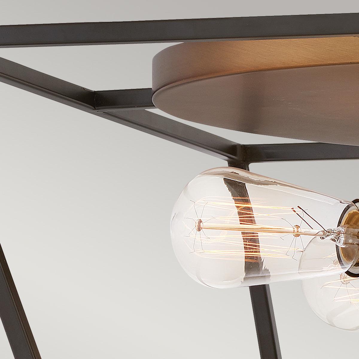 Hinkley Fulton 4 Light Bronze Ceiling Flush Mount Hallway Image