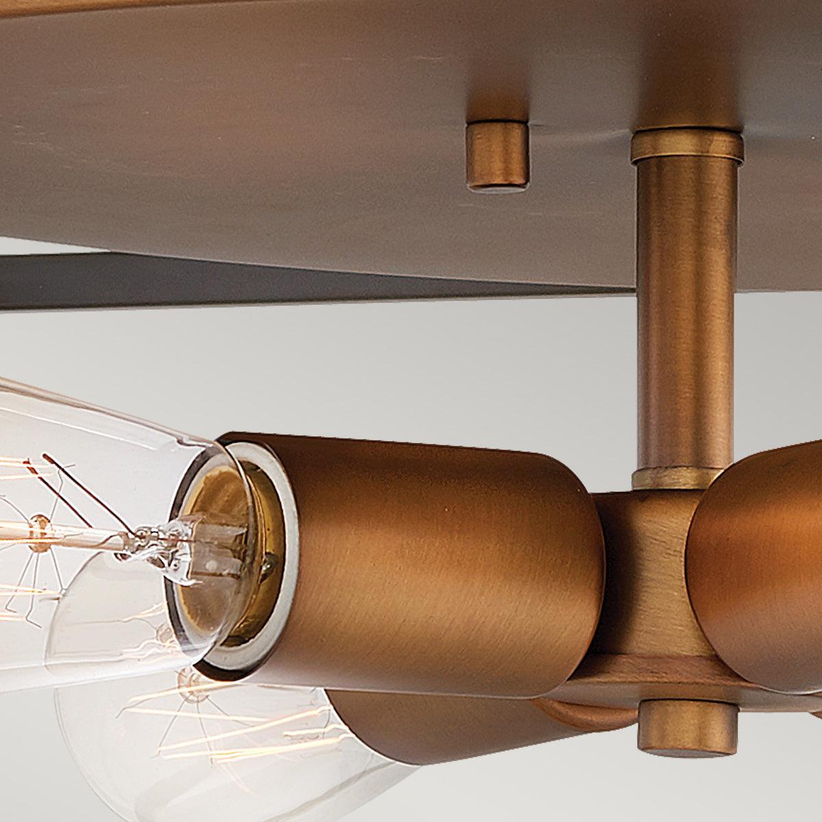 Hinkley Fulton 4 Light Bronze Ceiling Flush Mount Hallway close up