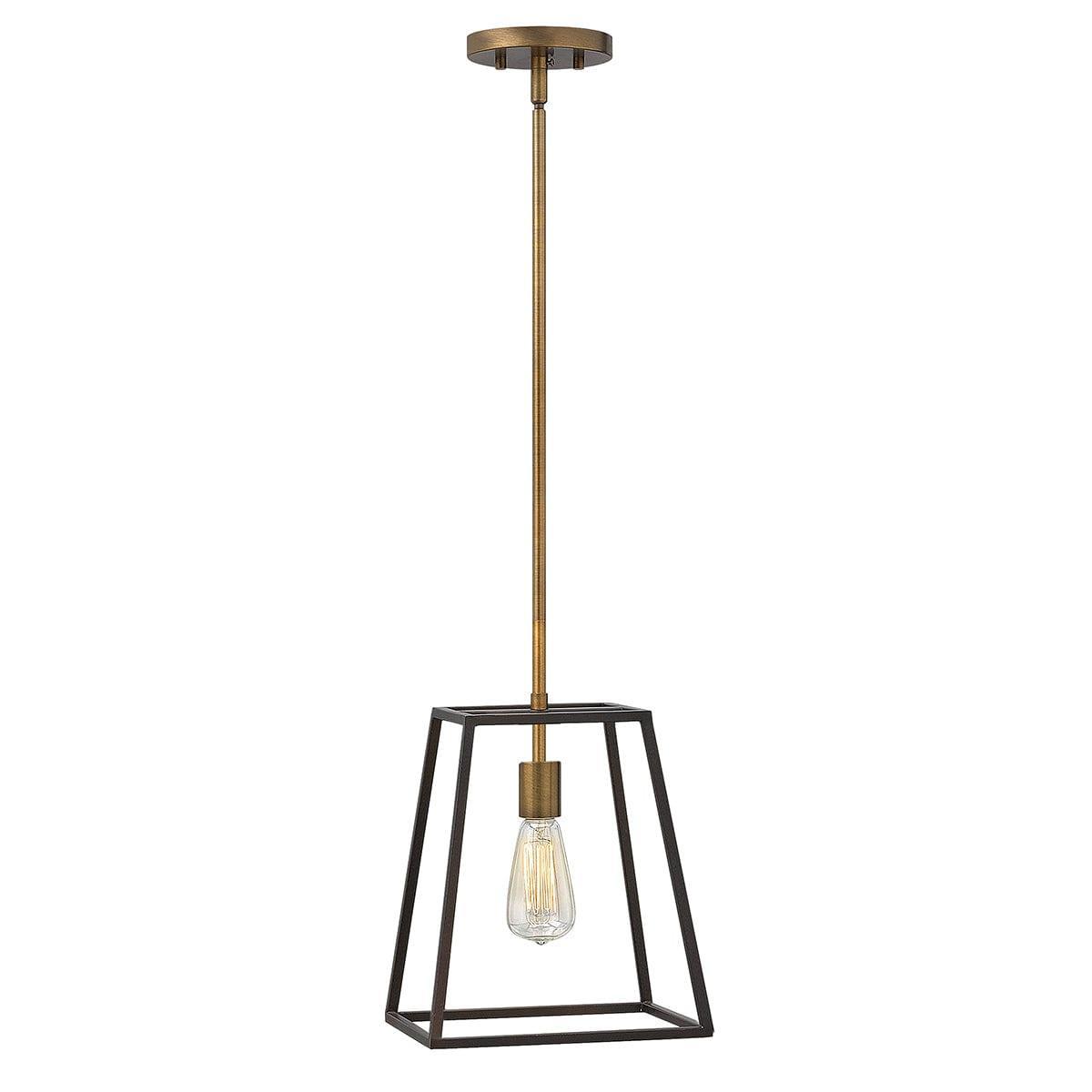Hinkley Fulton 1 Light Bronze Pendant Ceiling Light-Ceiling Pendant Lights-Elstead Lighting-1-Tiffany Lighting Direct