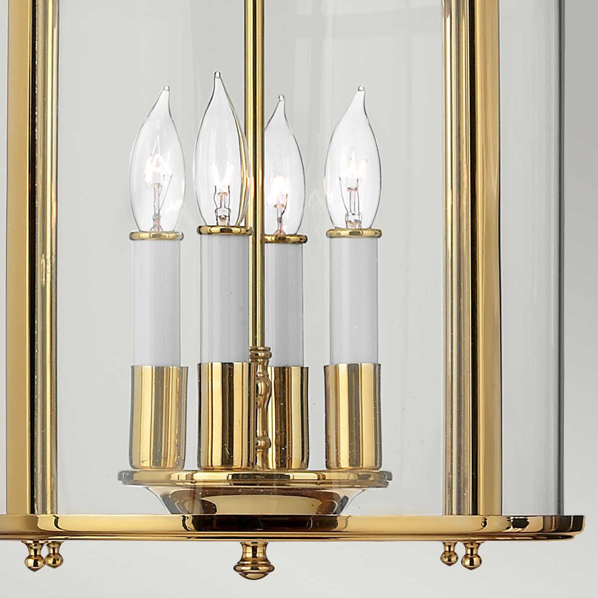 Hinkley Gentry Polished Brass Medium 4 Light Ceiling Lantern-Ceiling Pendant Lights-Elstead Lighting-7-Tiffany Lighting Direct