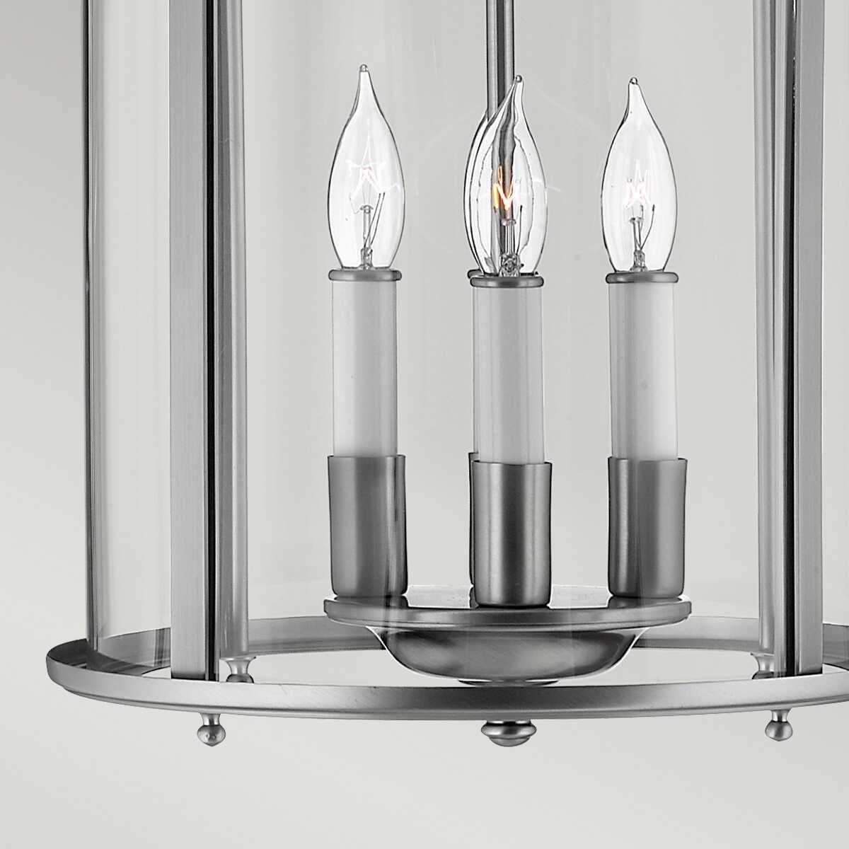 Hinkley Gentry Pewter Medium Ceiling Lantern 3 Light-Ceiling Pendant Lights-Elstead Lighting-7-Tiffany Lighting Direct