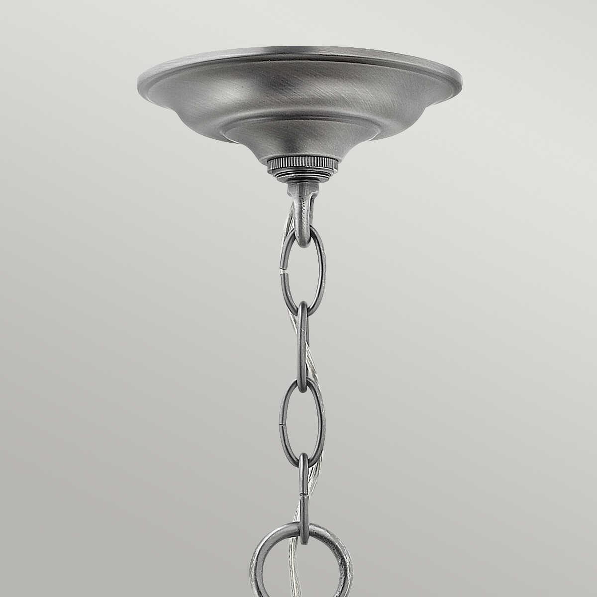 Hinkley Gentry Pewter Small Ceiling Lantern - 3 Light-Ceiling Pendant Lights-Elstead Lighting-5-Tiffany Lighting Direct