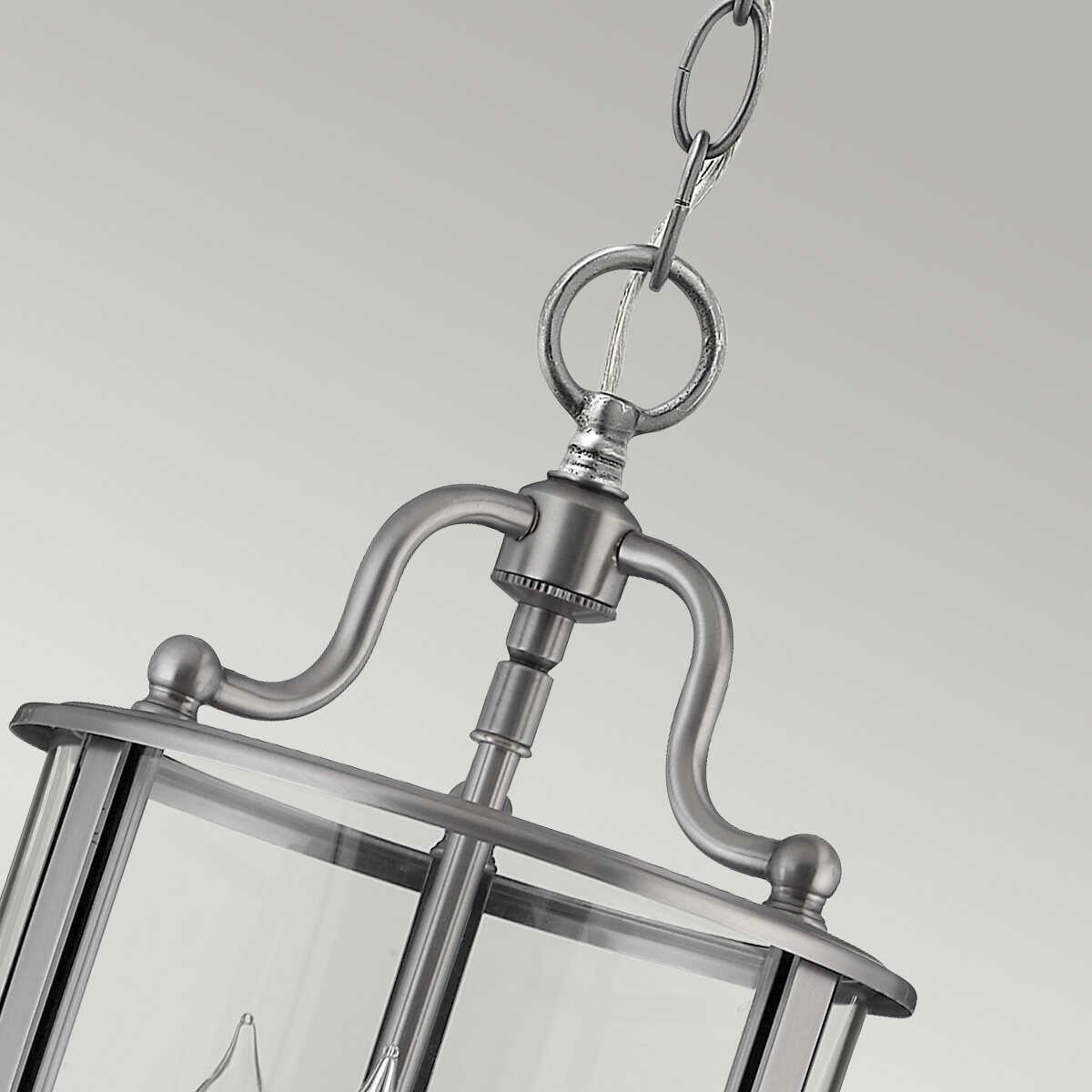 Hinkley Gentry Pewter Small Ceiling Lantern - 3 Light-Ceiling Pendant Lights-Elstead Lighting-6-Tiffany Lighting Direct