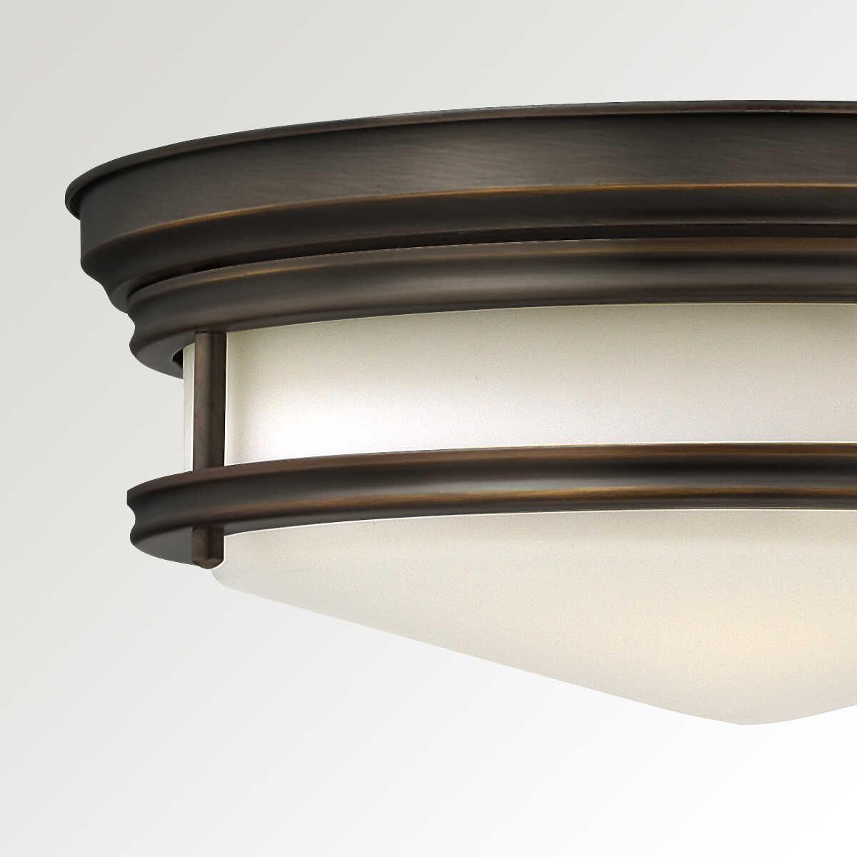 Hinkley Hadley Bronze Art Deco Flush Ceiling Light Living room close up