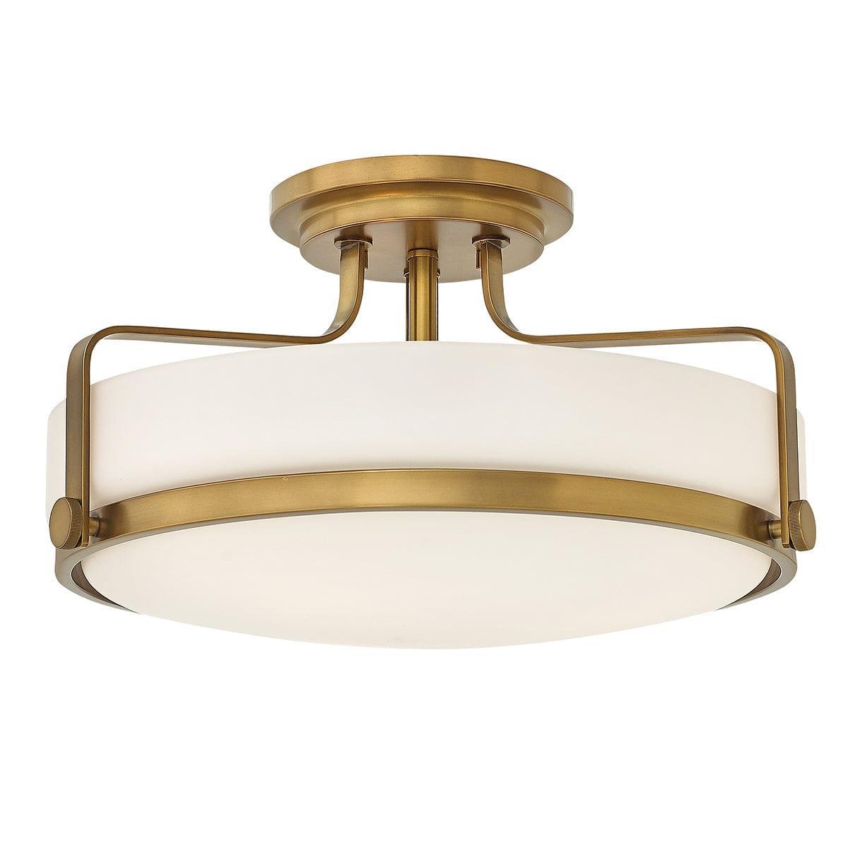 Hinkley Harper Medium Semi Flush Brass Ceiling Light Living room Image