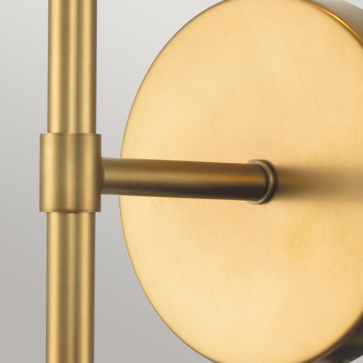 Hinkley Hollis Brass Seeded Glass Bathroom Wall Light Close Up Image