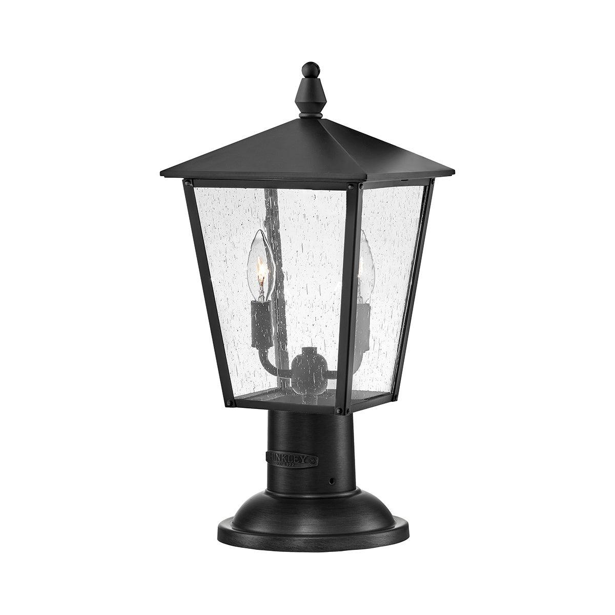 hinkley huntersfield 2 light medium outdoor pedestal lantern