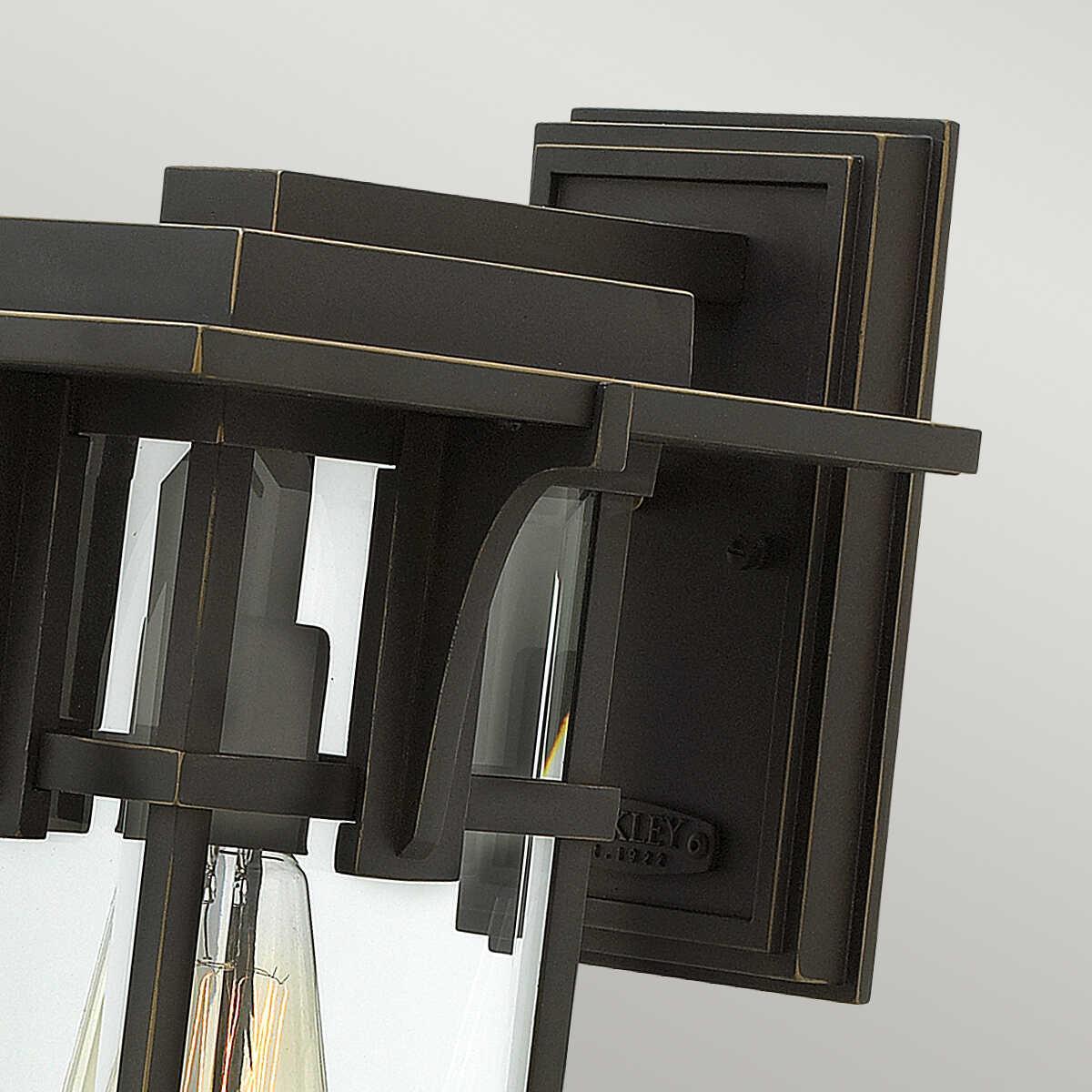 Elstead Manhattan Oil Rubbed Bronze Finish Medium Outdoor Wall Close up image