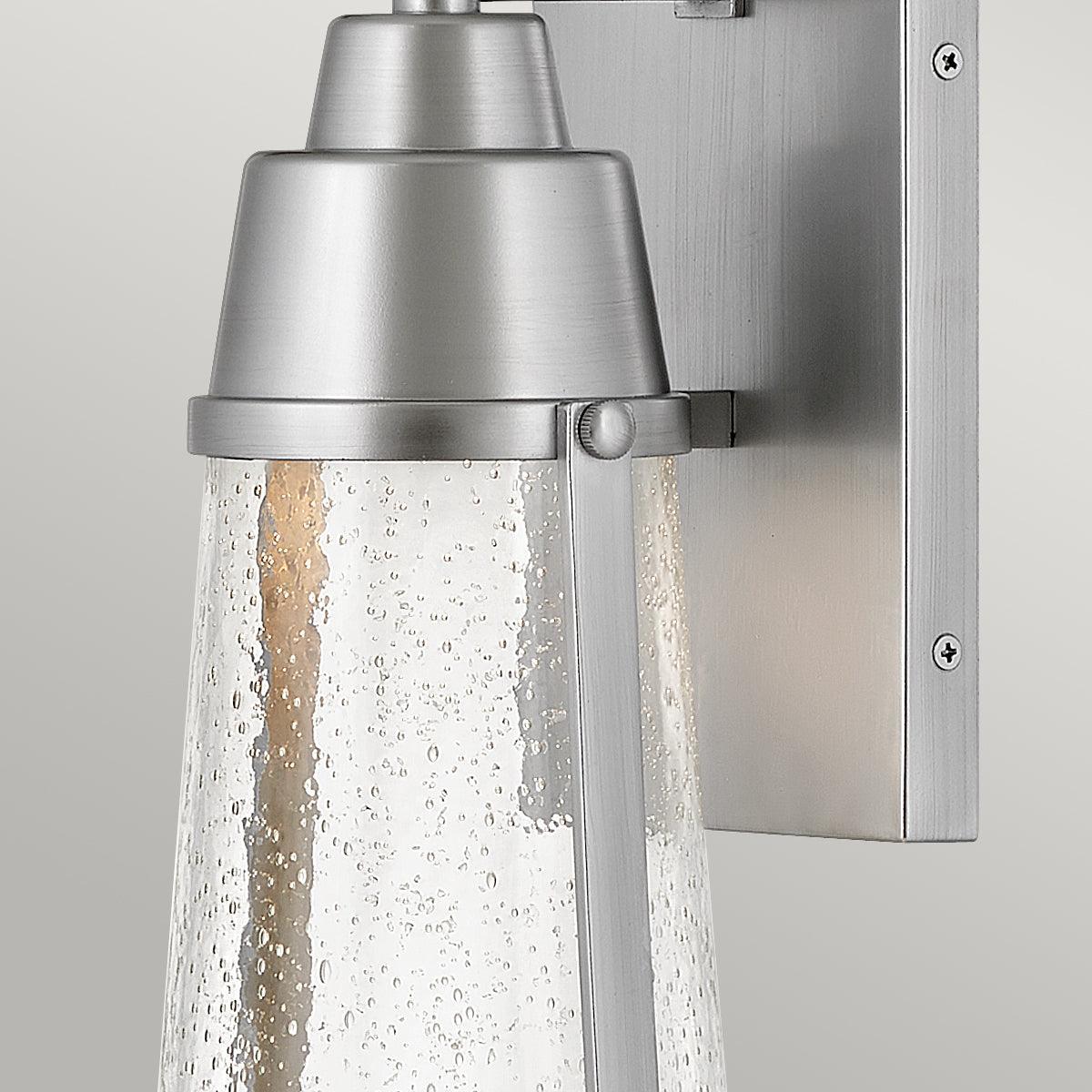 hinkley miles 1 light nickel outdoor wall lantern Living Room Close Up