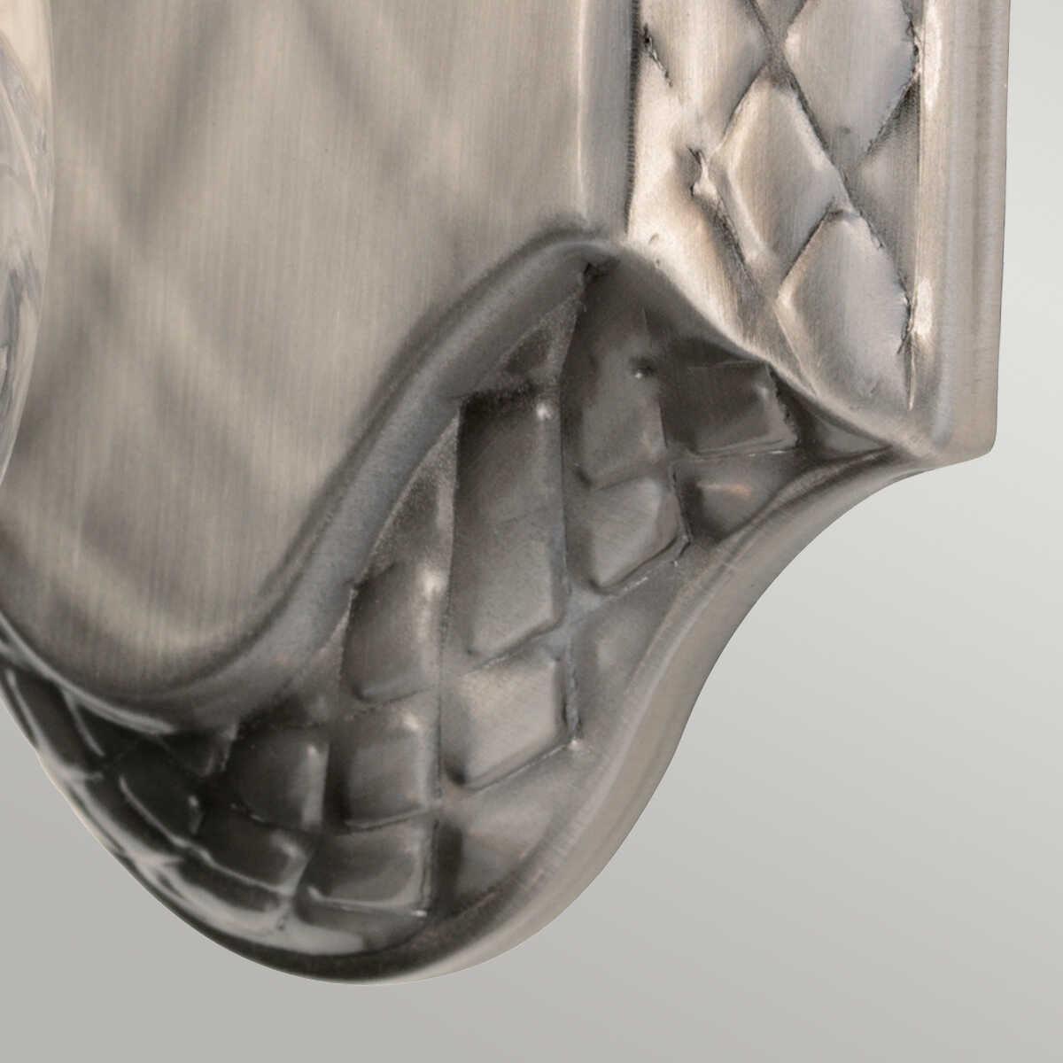 hinkley plantation 1 light antique nickel bathroom wall light Close Up LED Bulb