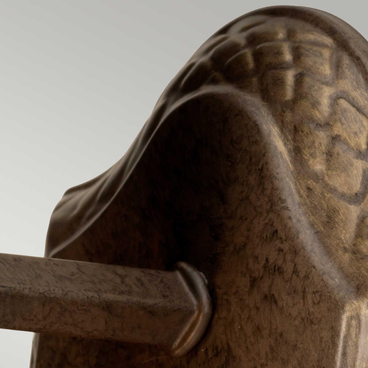 Hinkley Plantation 1 Light Pearl Bronze Bathroom Wall Lights close up of glass