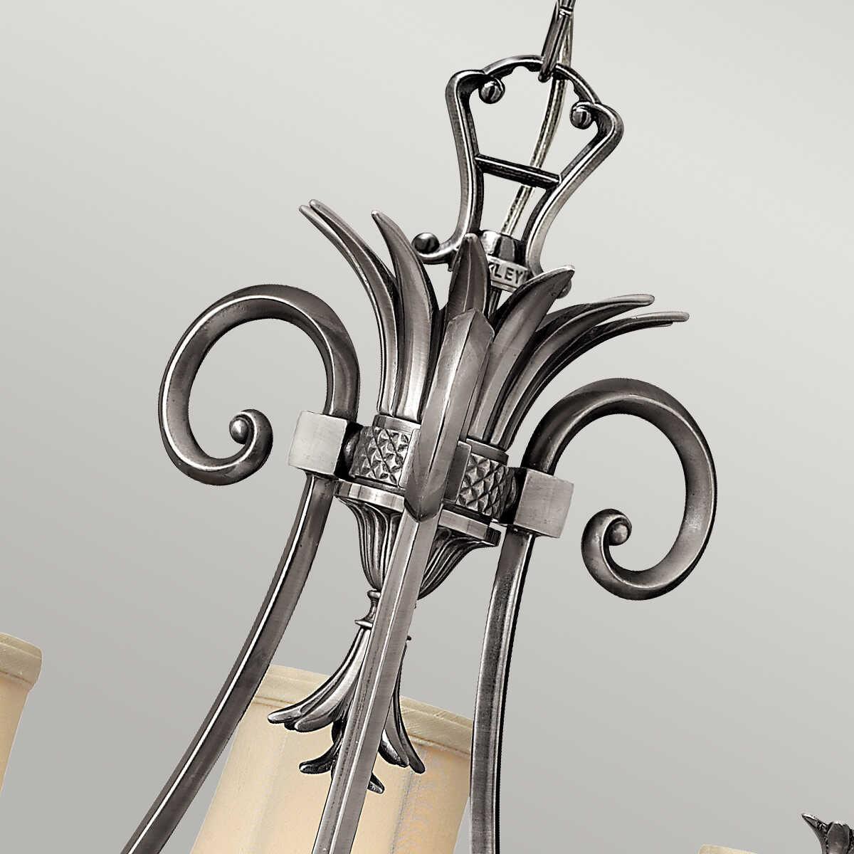 Hinkley Plantation Polished Antique Nickel 3 Light Chandelier-Elstead Lighting-5-Tiffany Lighting Direct