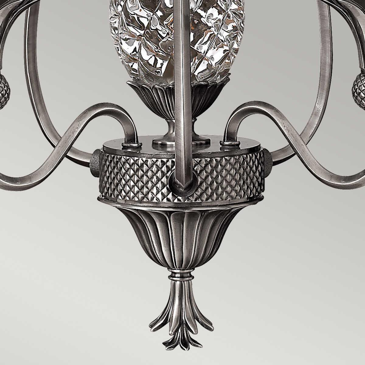 Hinkley Plantation Polished Antique Nickel 3 Light Chandelier-Elstead Lighting-7-Tiffany Lighting Direct