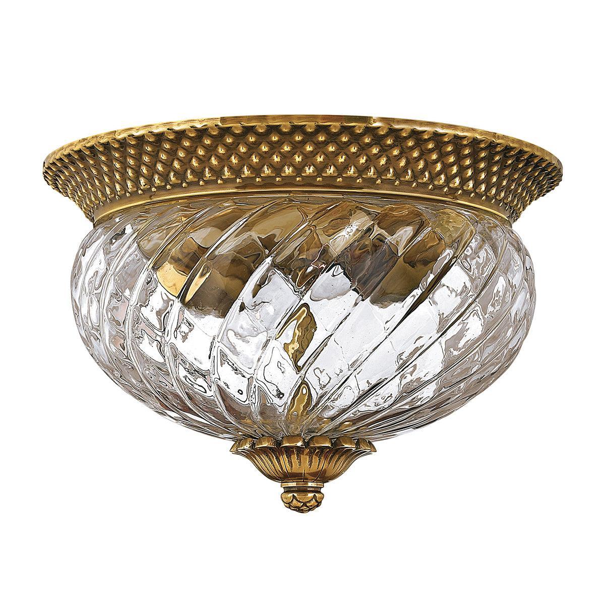 Hinkley Plantation 2 Light Brass Flush Mount Living room Image