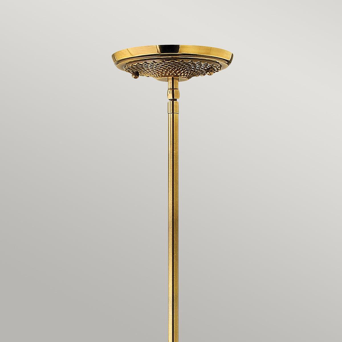 Hinkley Plantation 1 Light Brass Pendant - Pineapple Shade-Ceiling Pendant Lights-Elstead Lighting-3-Tiffany Lighting Direct