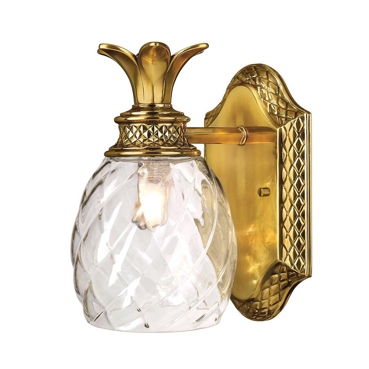 Hinkley Plantation 1 Light Brass Bathroom Wall Light image 1
