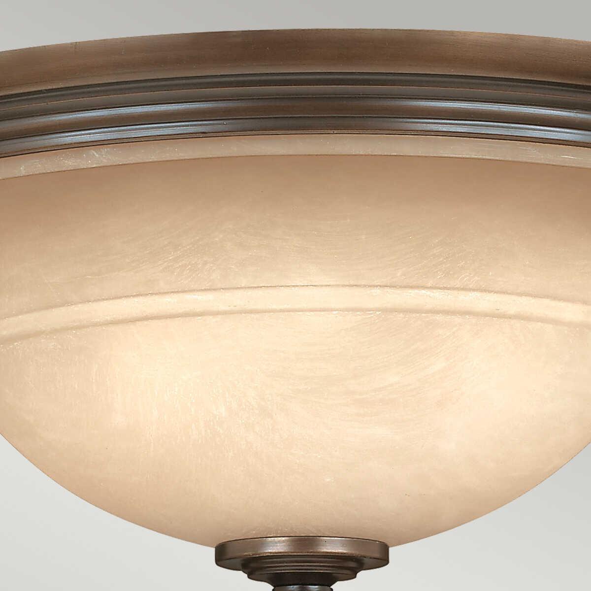 Hinkley Plymouth Bronze Flush Ceiling Light Hallway close up