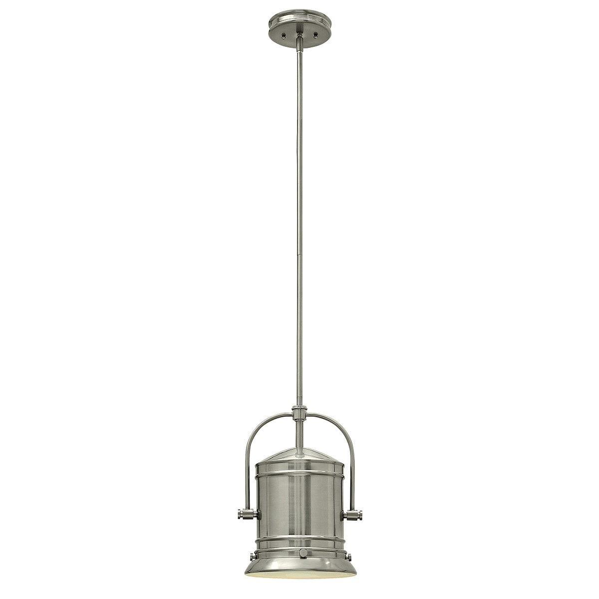 Hinkley Pullman 1 Light Brushed Nickel Ceiling Pendant-Ceiling Pendant Lights-Elstead Lighting-1-Tiffany Lighting Direct