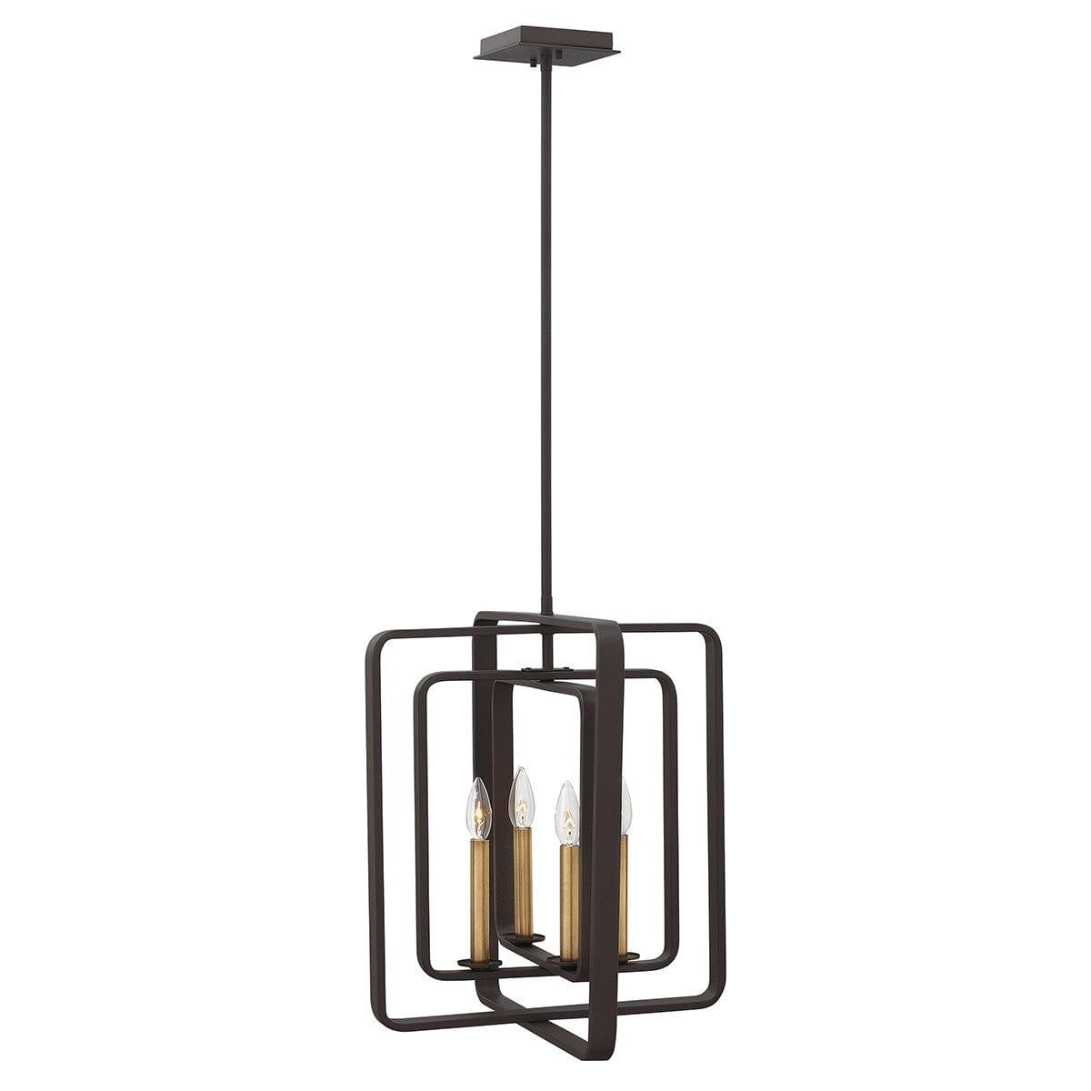 Hinkley Quentin 4 Light Bronze Medium Pendant-Ceiling Pendant Lights-Elstead Lighting-1-Tiffany Lighting Direct