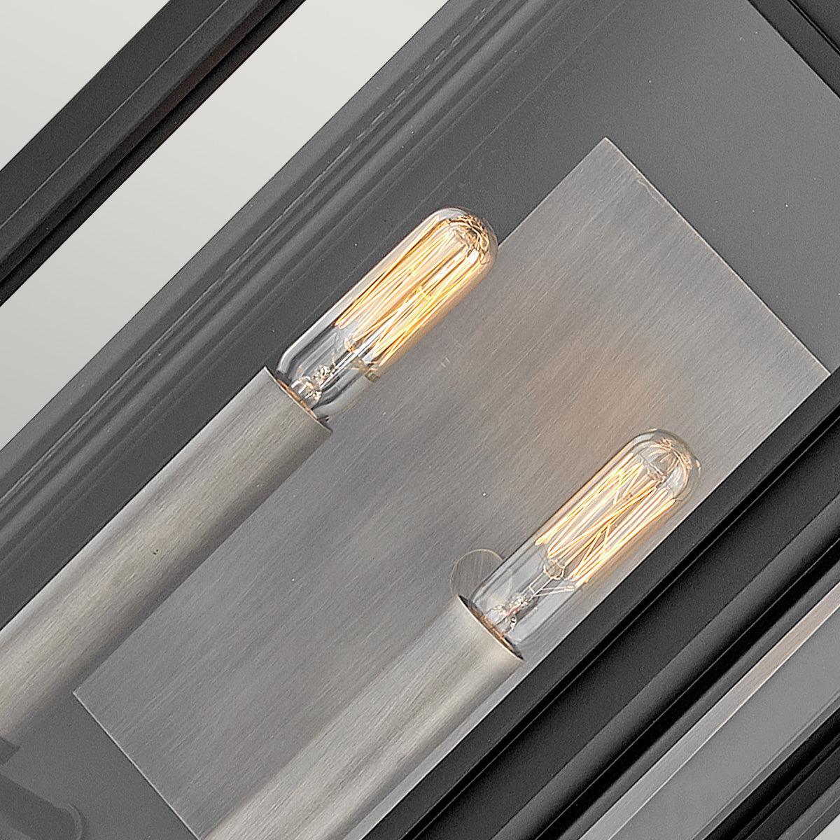 hinkley sag harbor 2 light medium black outdoor wall lantern Detailed Close Up