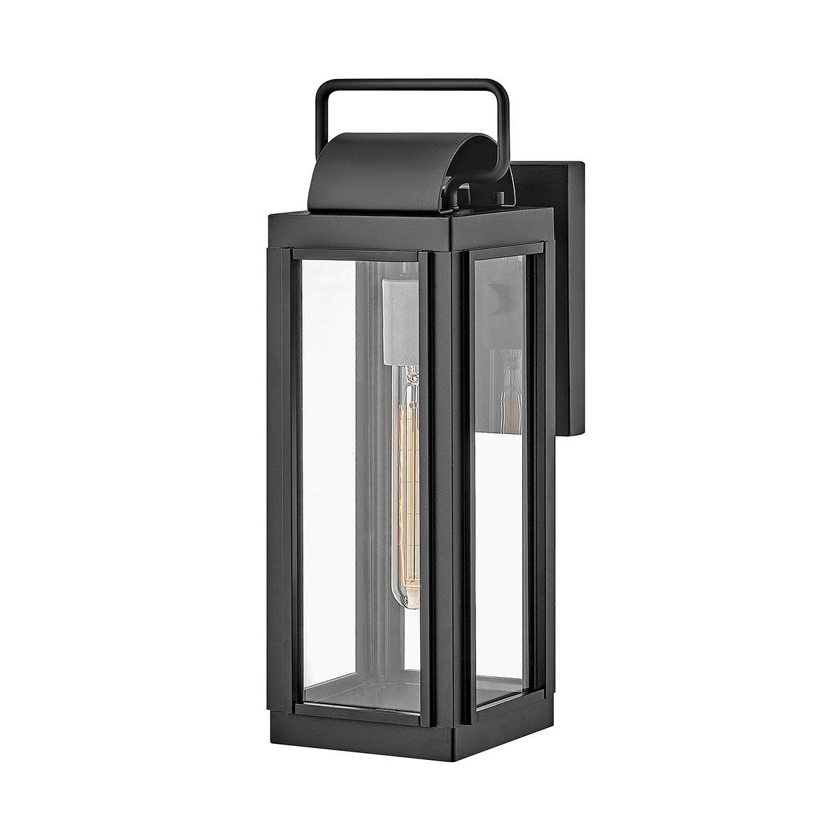 hinkley sag harbor 1 light small black outdoor wall lantern