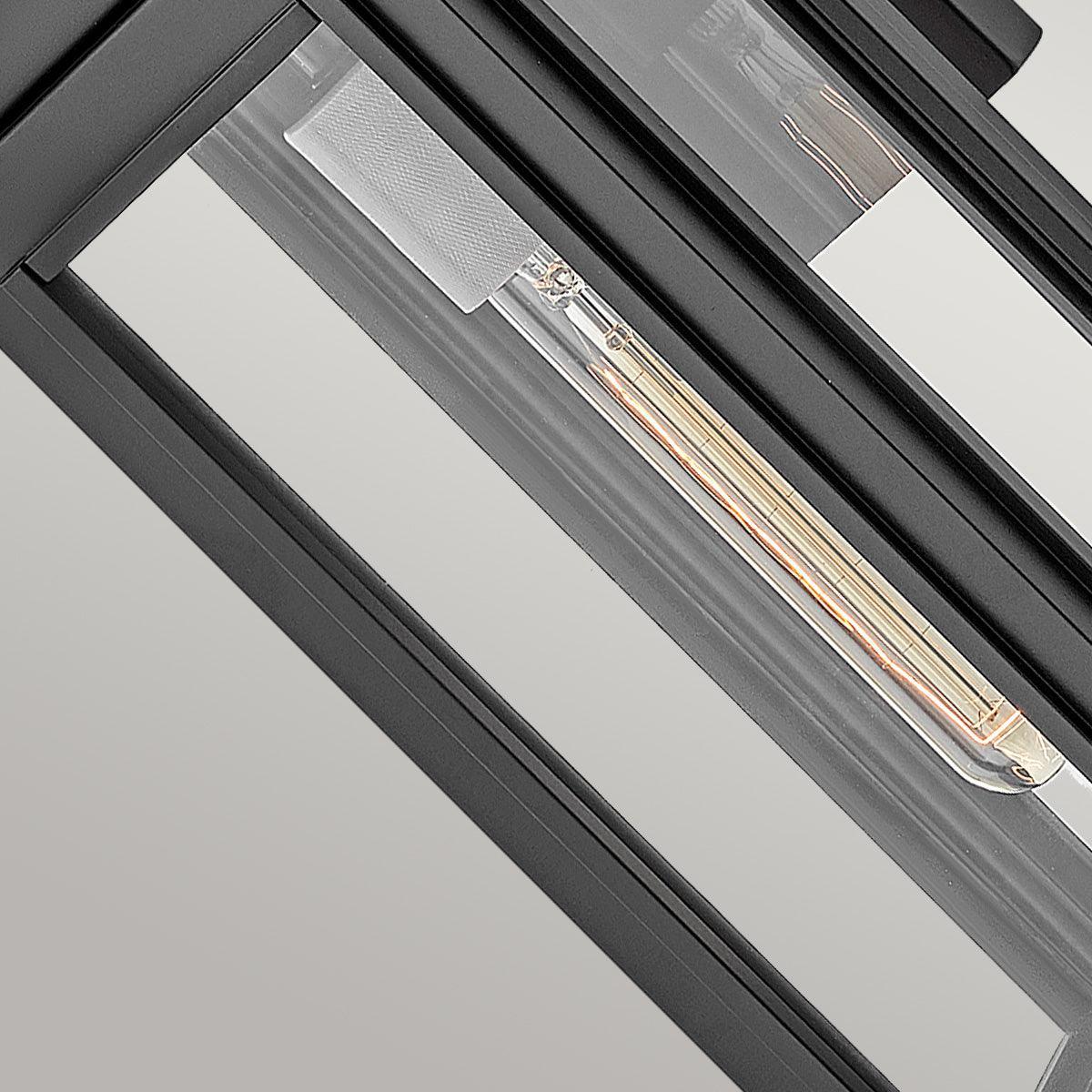 hinkley sag harbor 1 light small black outdoor wall lantern Detailed Close Up