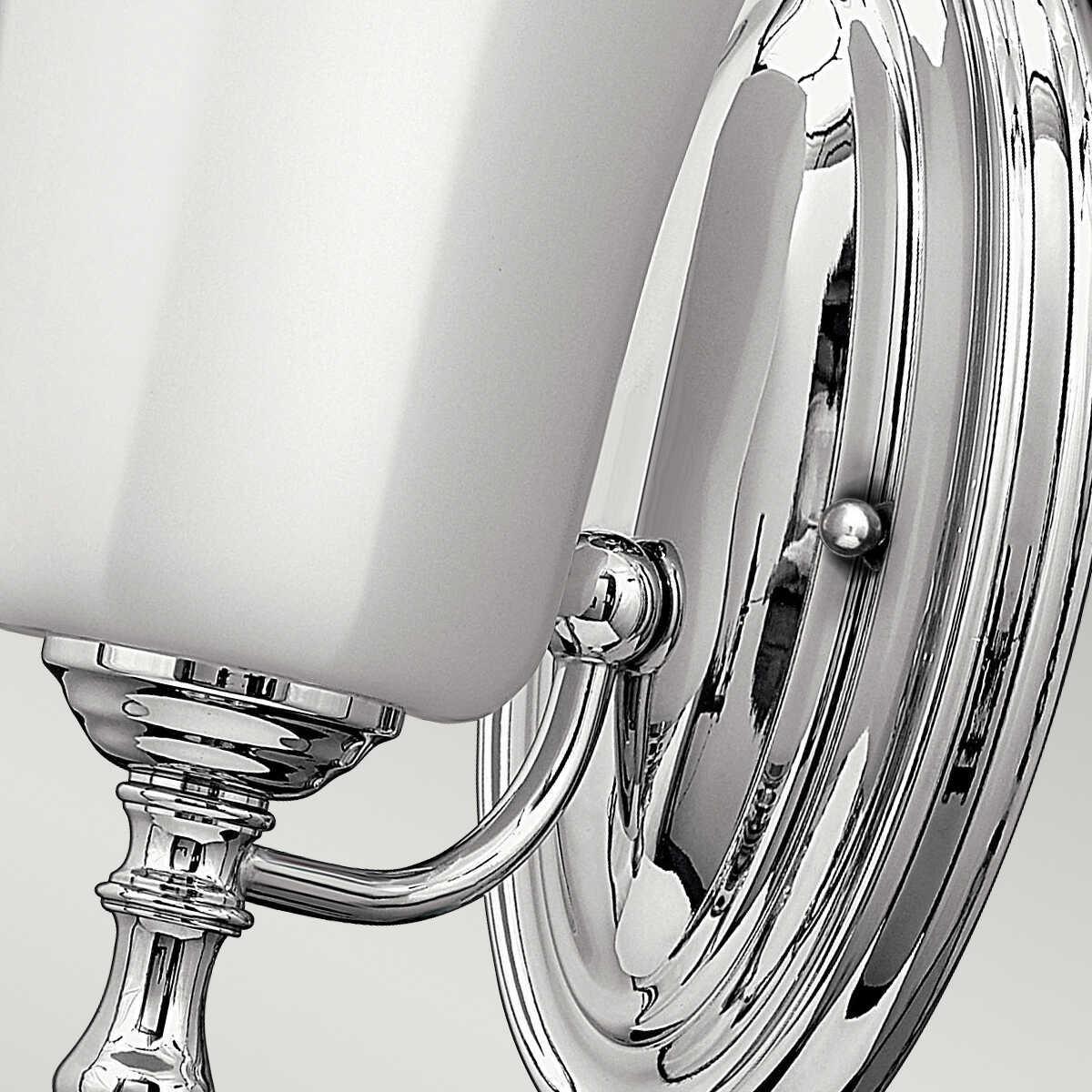 hinkley shelly 1 light polished chrome bathroom wall light Close Up