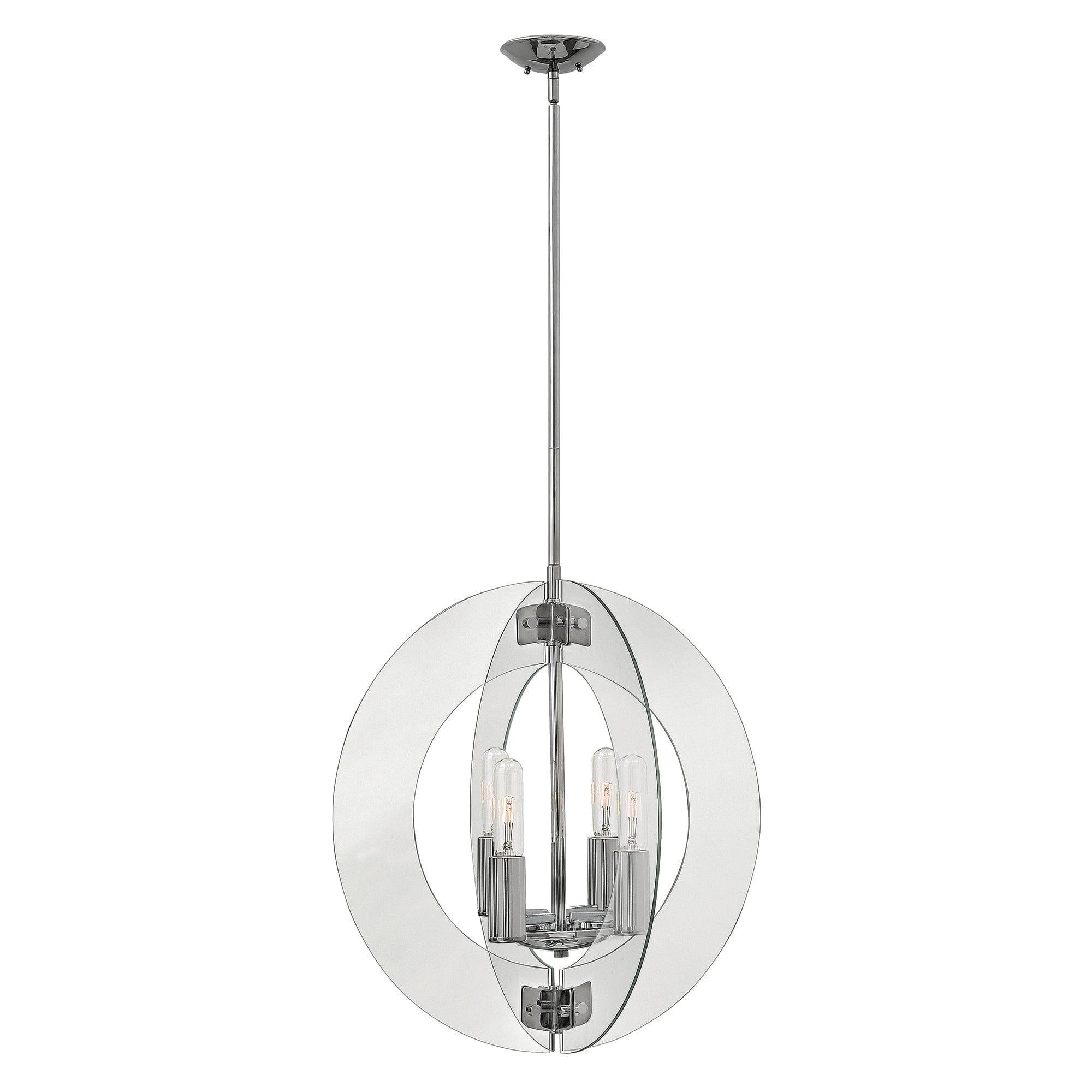 Hinkley Solstice 4 Light Pendant - Polished Chrome-Ceiling Pendant Lights-Elstead Lighting-1-Tiffany Lighting Direct