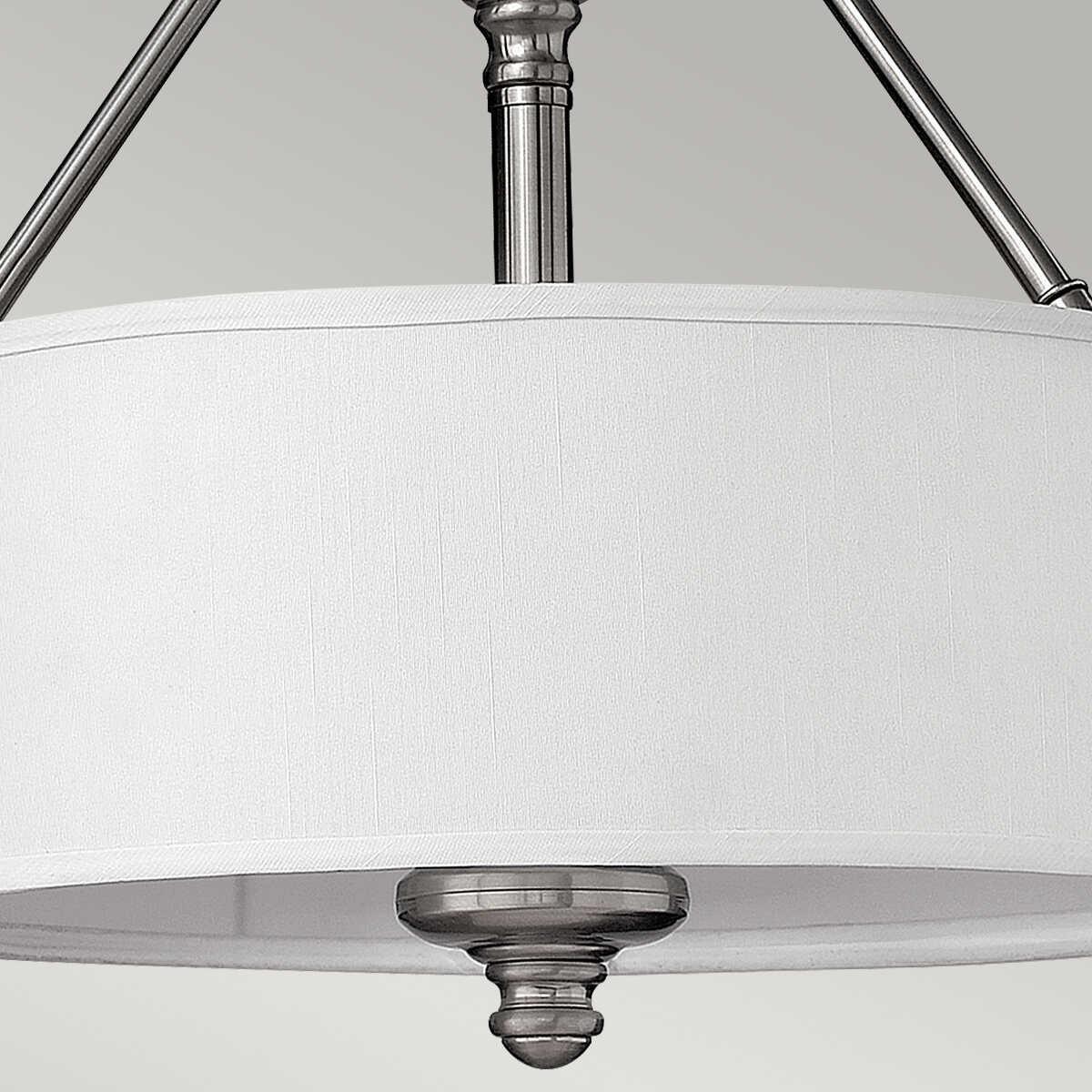 Hinkley Sussex Nickel Semi Flush Ceiling Light Living room weight image