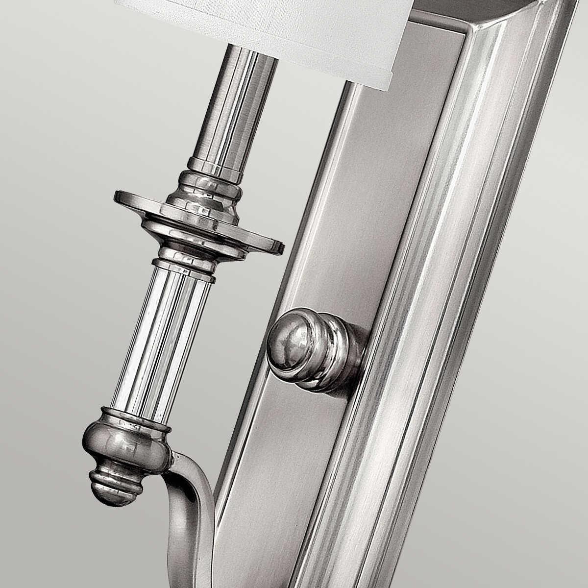 hinkley sussex brushed nickel finish single arm wall light Living Room Close Up