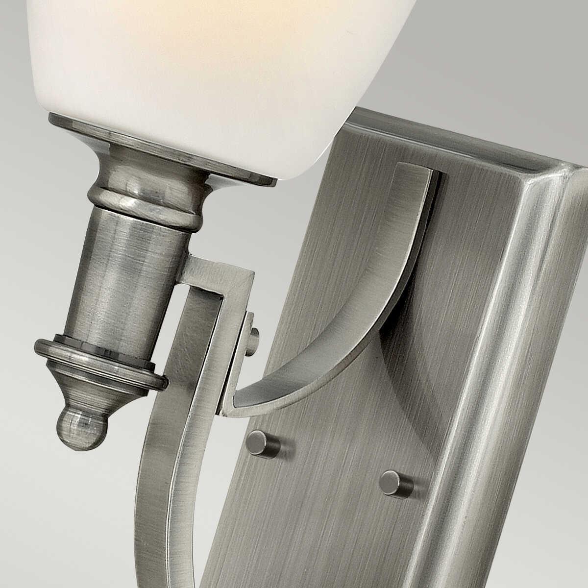 hinkley truman antique nickel finish wall light Living Room Close Up