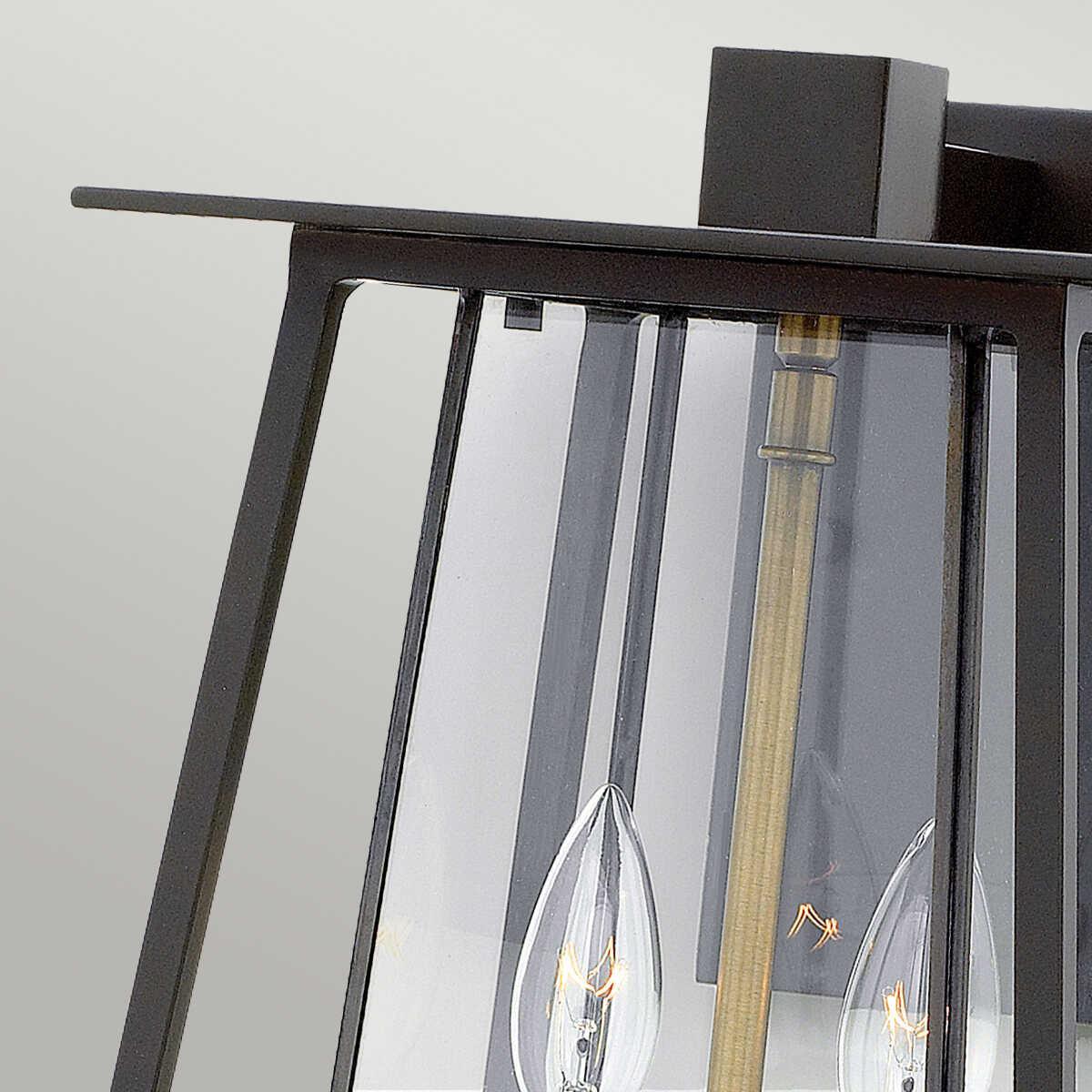 Hinkley Walker Large Outdoor Wall Light by exterior wall image close up