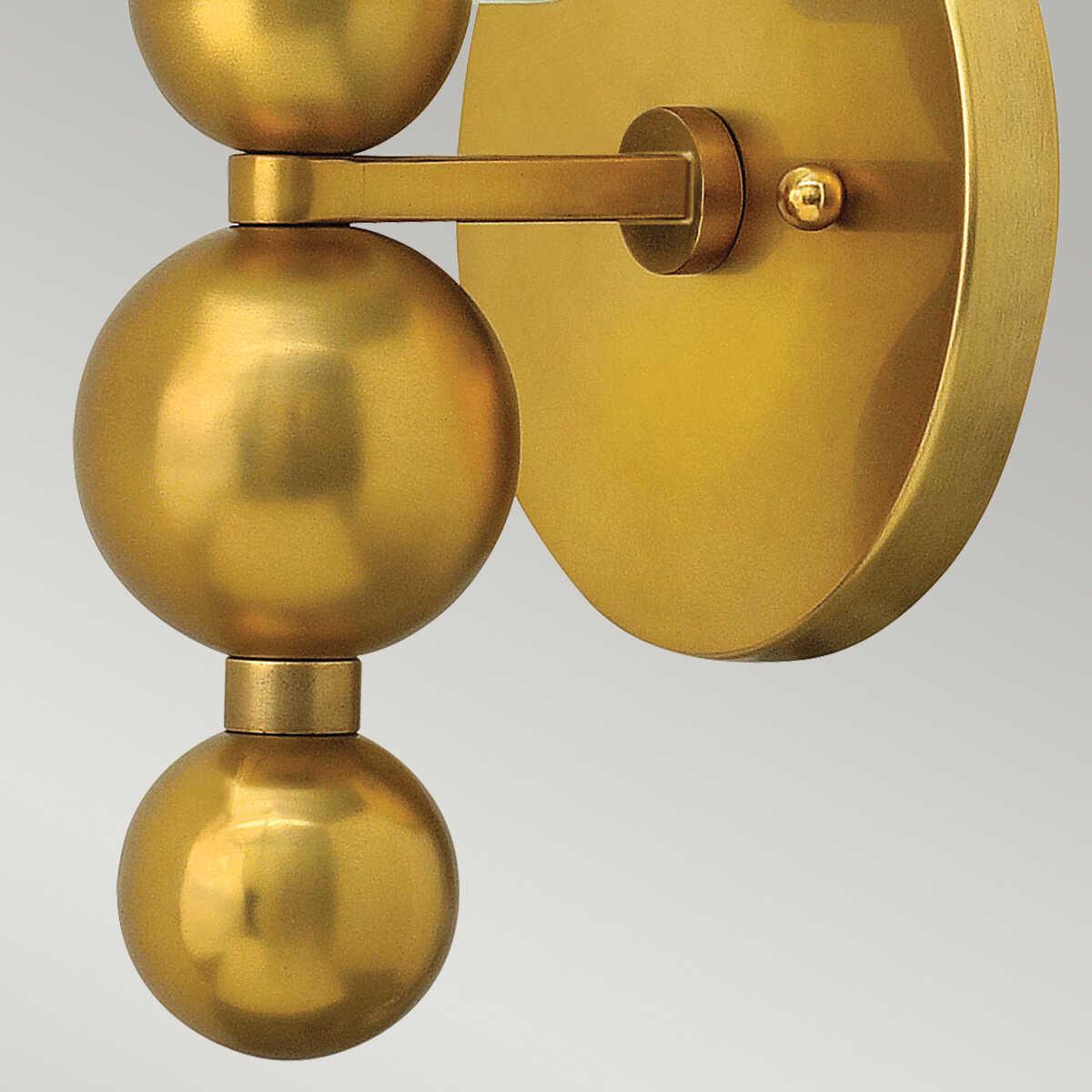 Hinkley Zelda Vintage Brass Wall Light Living Room Close Up