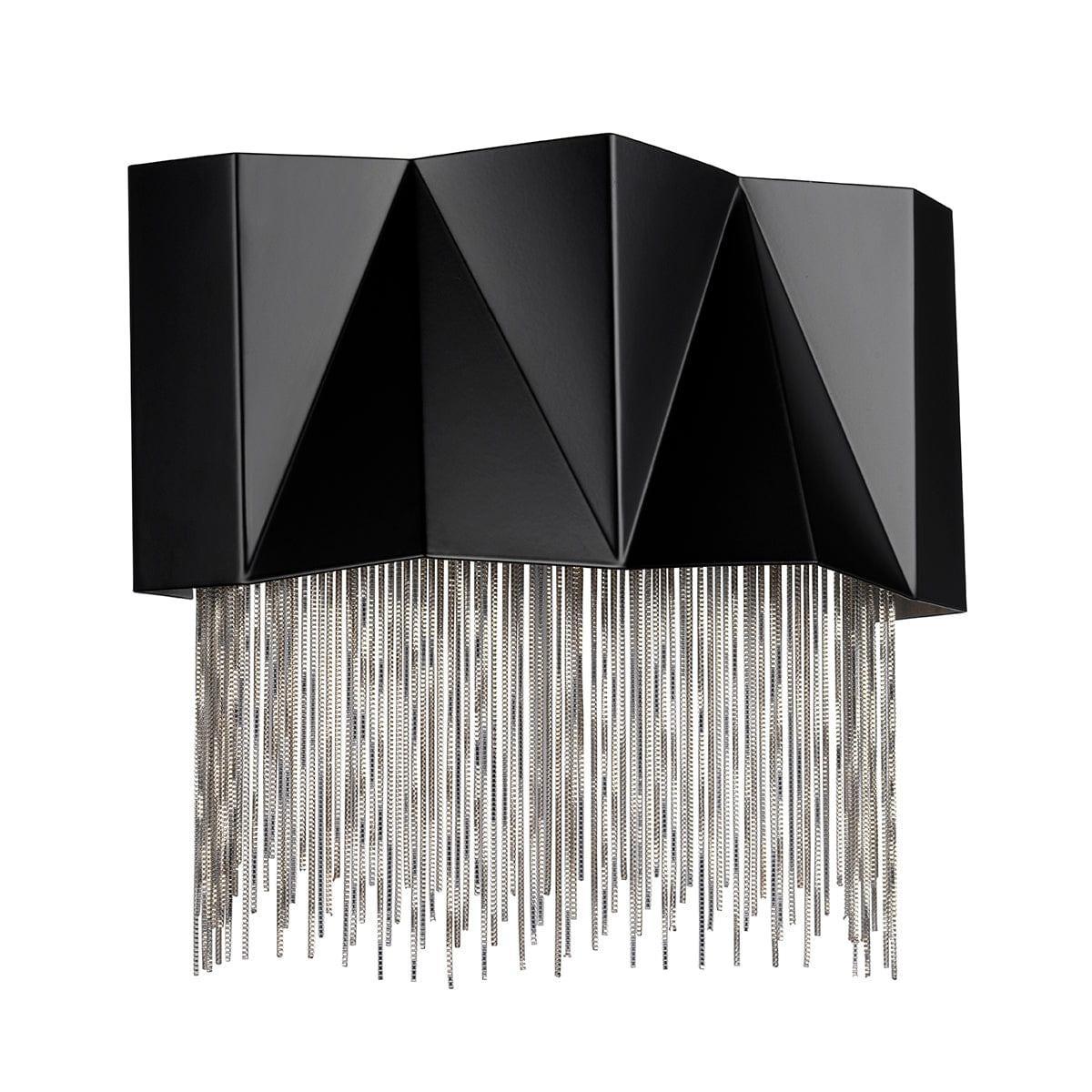 hinkley zuma 3 light satin black silver wall light