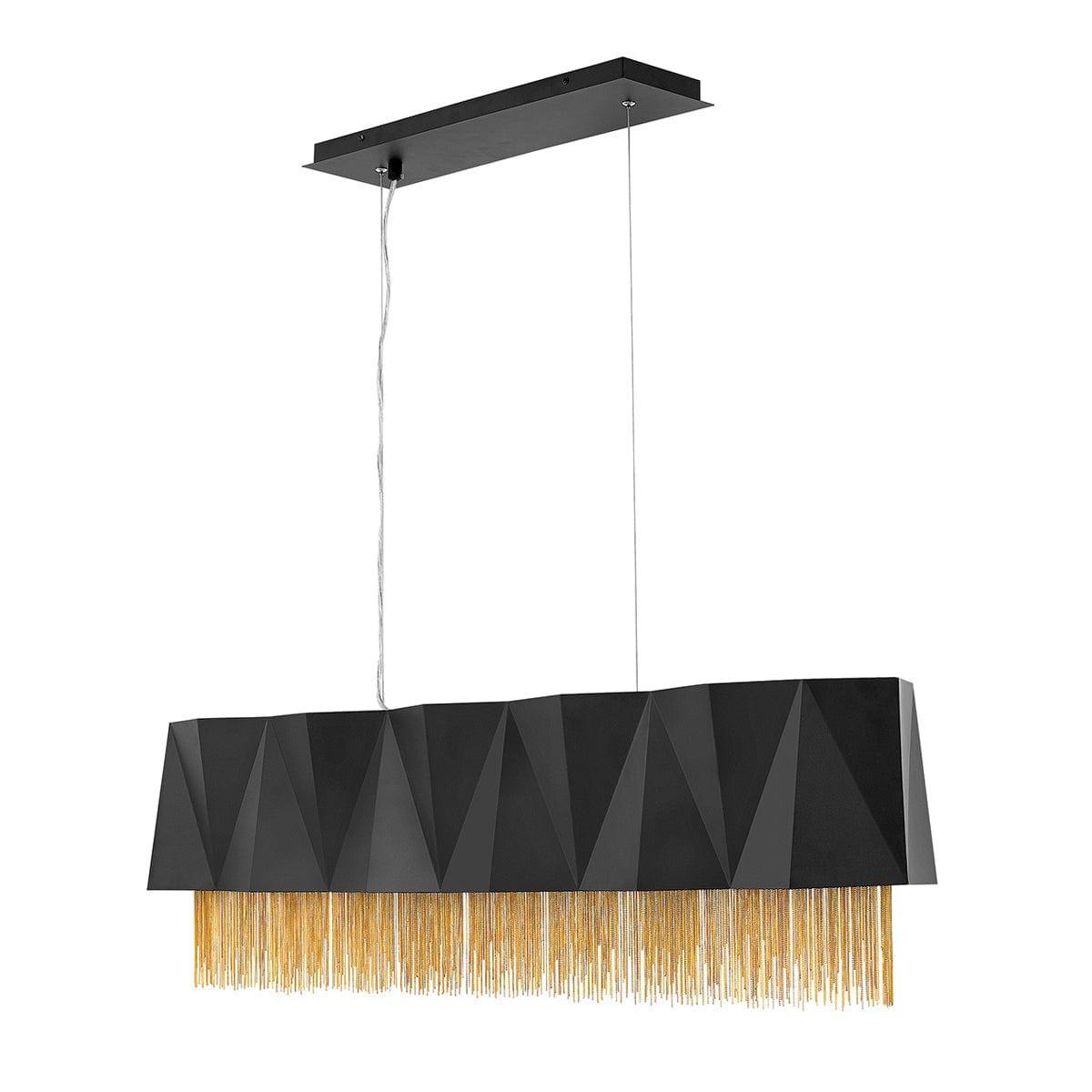 Hinkley Zuma 6 Light Large Black & Gold Pendant Ceiling Light-Ceiling Pendant Lights-Elstead Lighting-1-Tiffany Lighting Direct