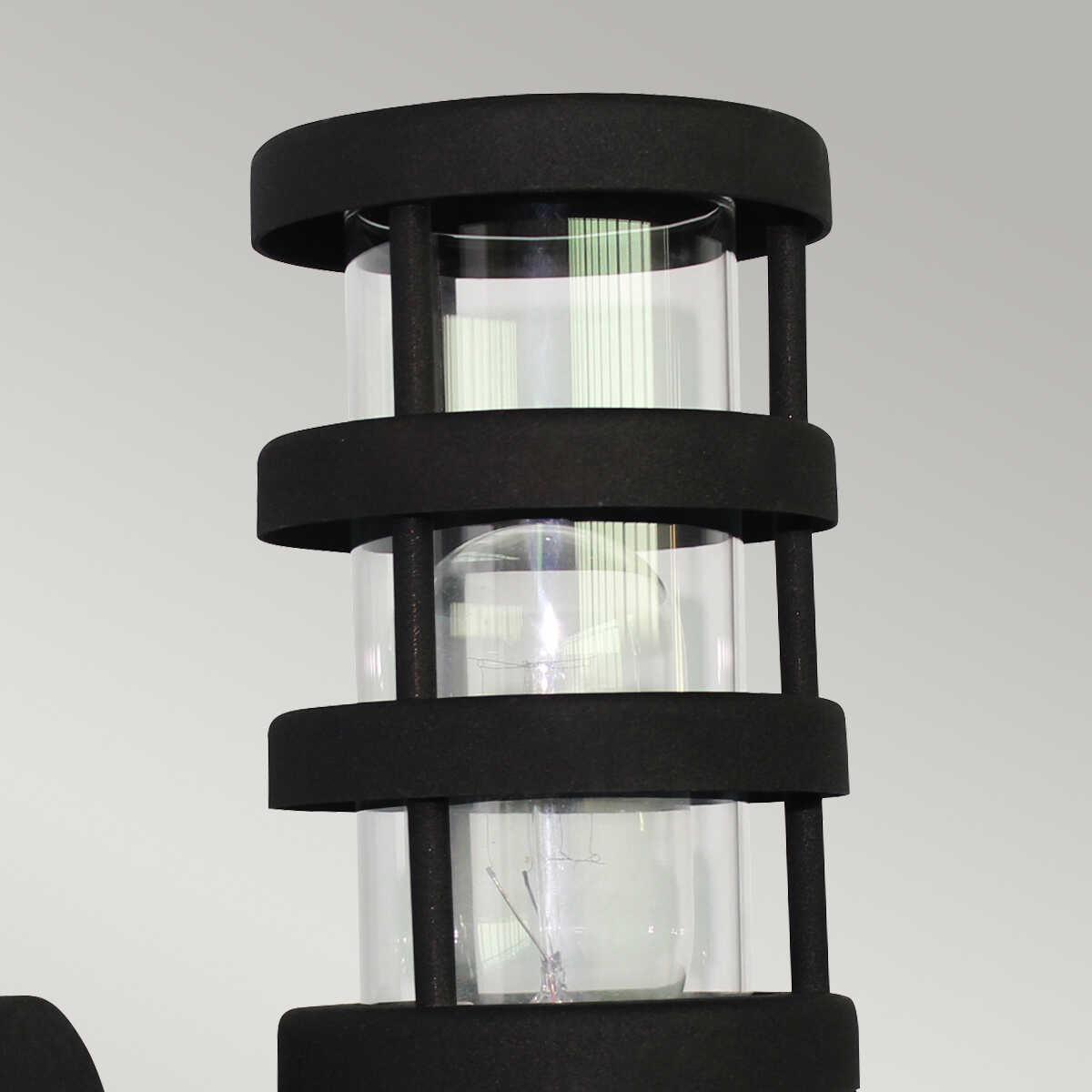 elstead hornbaek black outdoor wall lantern Living Room Close Up