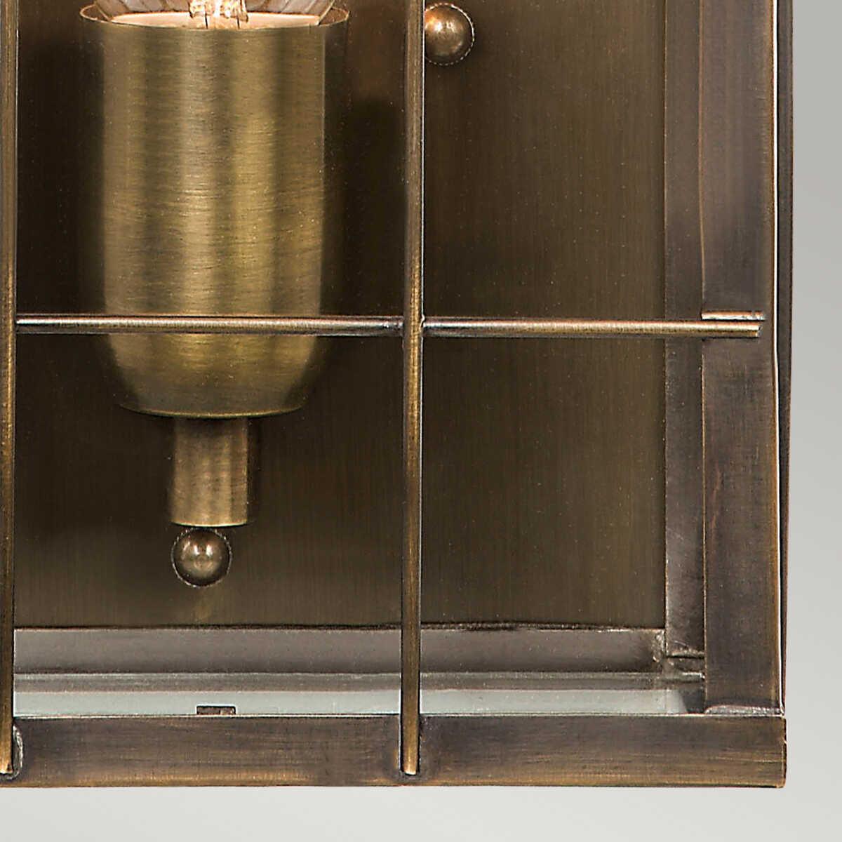 Elstead Hyde Park Aged Brass Finish Outdoor Wall Lantern 6