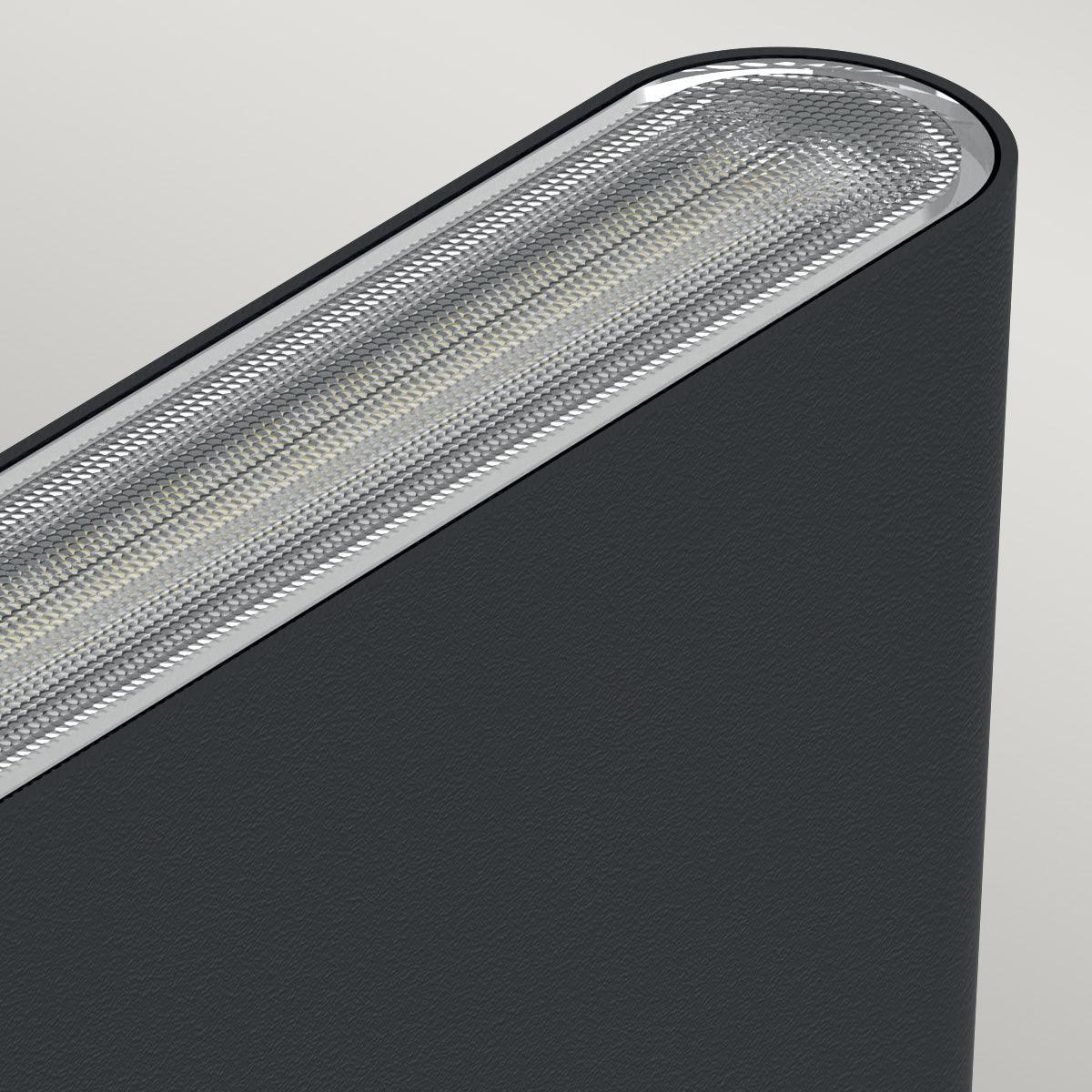 elstead jens led medium black outdoor wall light Close Up