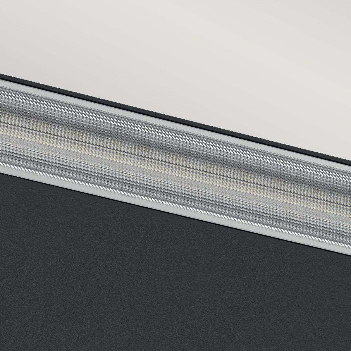 elstead jens led medium black outdoor wall light Detailed Close Up