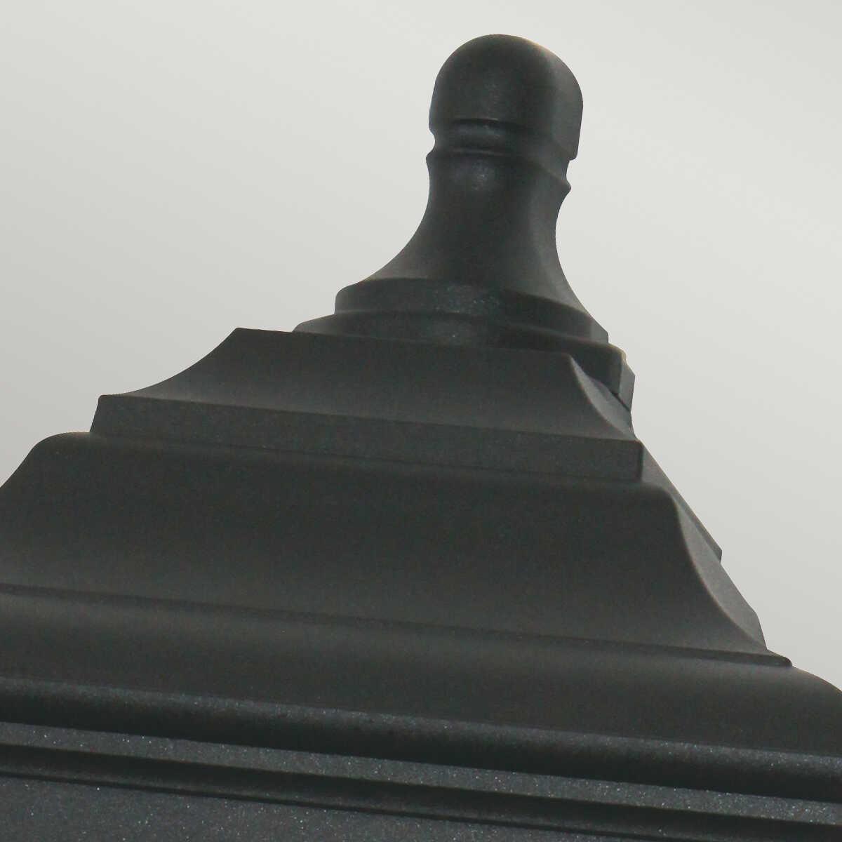 elstead kerry black finish outdoor flush wall lantern Detailed Close Up