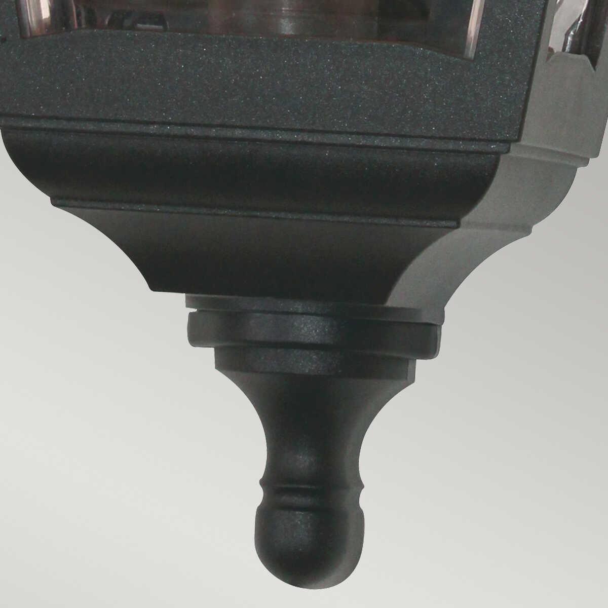 elstead kerry black finish outdoor flush wall lantern Close Up LED Bulb