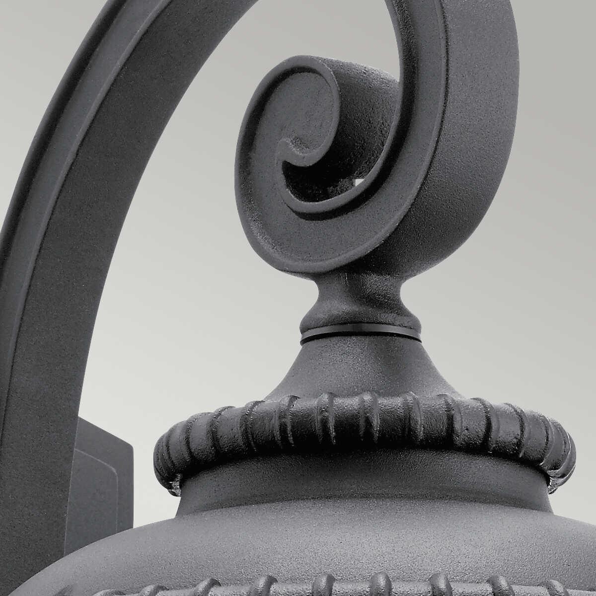 kichler admirals cove 1 light black outdoor wall lantern Close Up