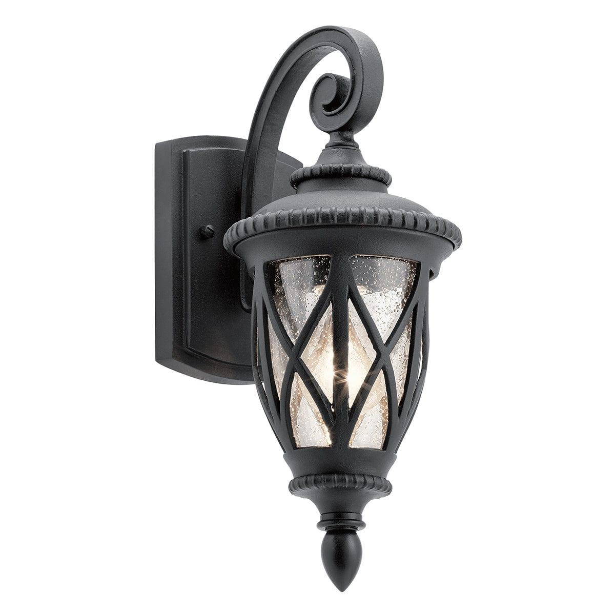 kichler admirals cove 1 light small black outdoor wall lantern