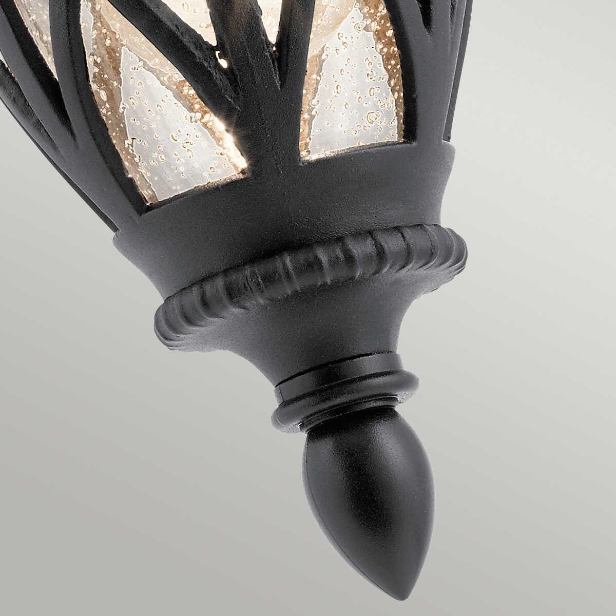 kichler admirals cove 1 light small black outdoor wall lantern Detailed Close Up
