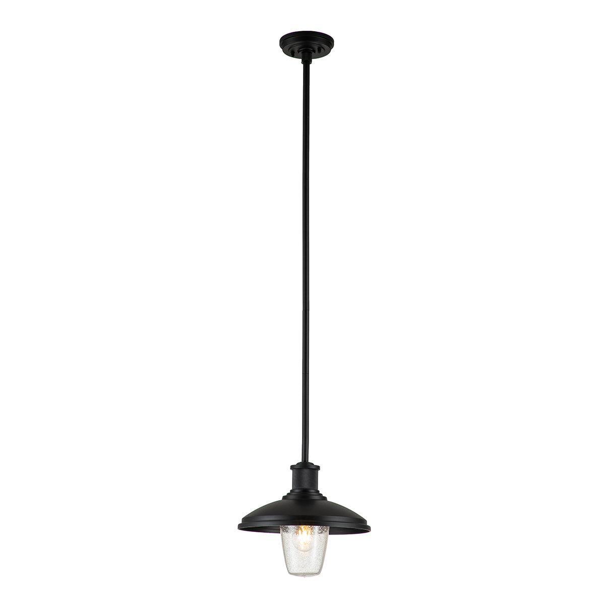 kichler allenbury 1 light black outdoor pendant