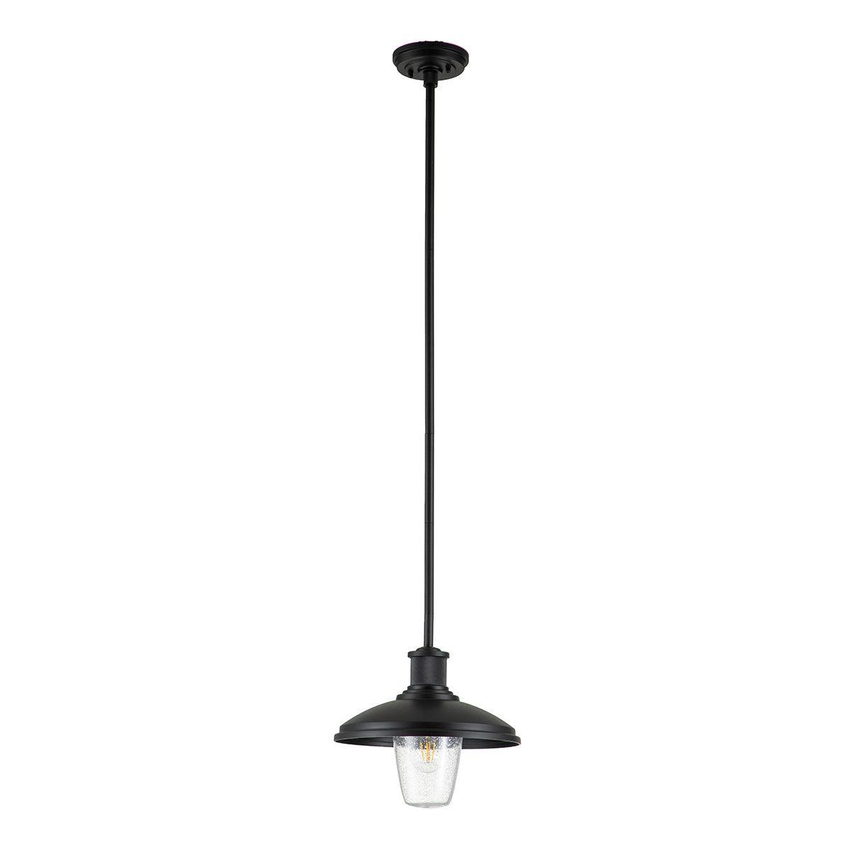 kichler allenbury 1 light black outdoor pendant Detailed Close Up