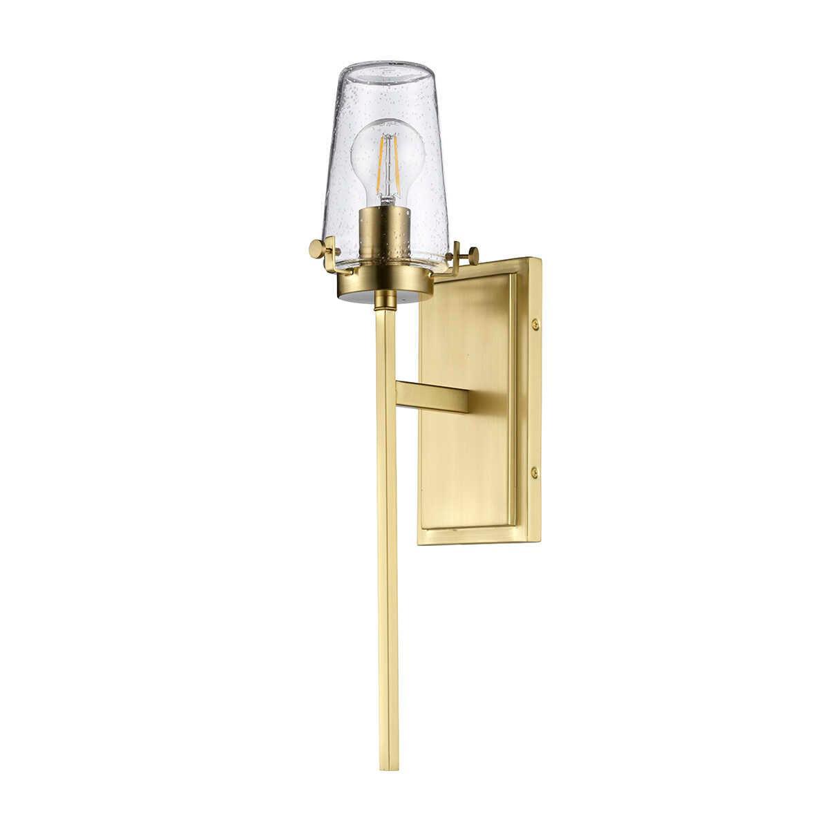 Kichler Alton 1 Light Brushed Brass Bathroom Wall Light shade close up