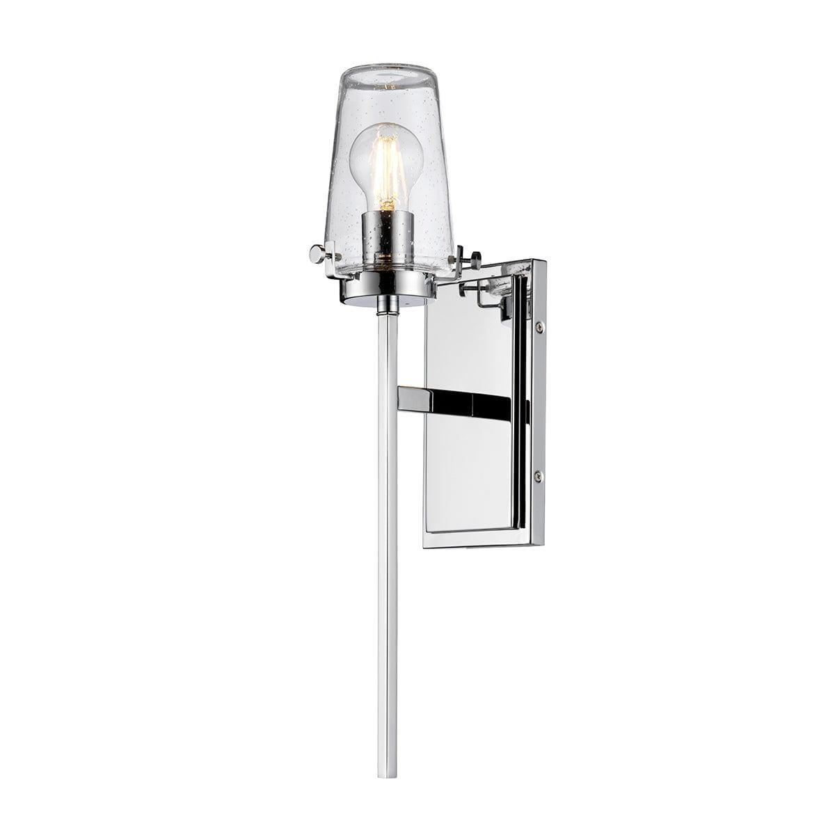 kichler alton 1 light chrome bathroom wall light