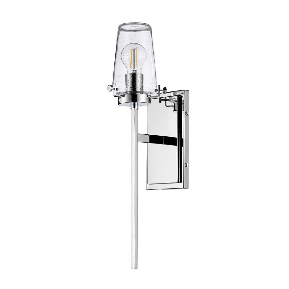 kichler alton 1 light chrome bathroom wall light Detailed Close Up